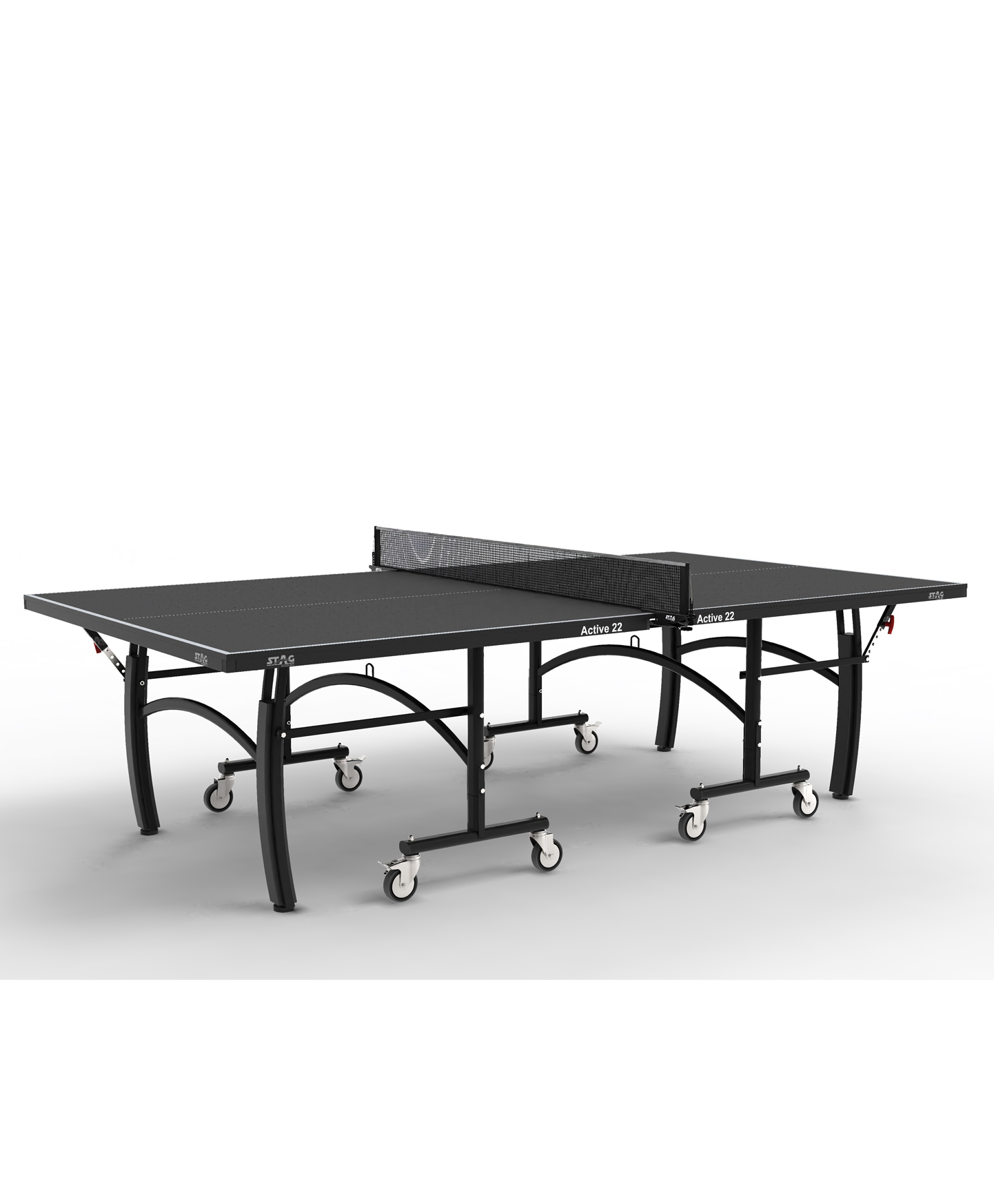 Stag Iconic New Launch Active 22mm Premium Table Tennis (T.T) Table| Enhance Game with Full Size T.T Table| Quick Easy Setup| Ideal for Home & Club -(1 Table Top Cover,2 TT Rackets,6 Balls,1 Net)