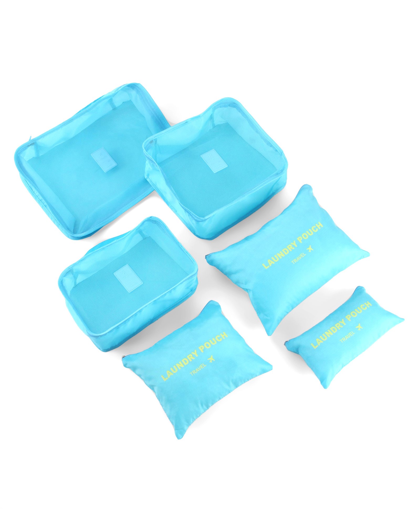 fab n funky Multi Utility Organizer Pouch Cum travel Kit Set of 6 - Light Blue-picture-13