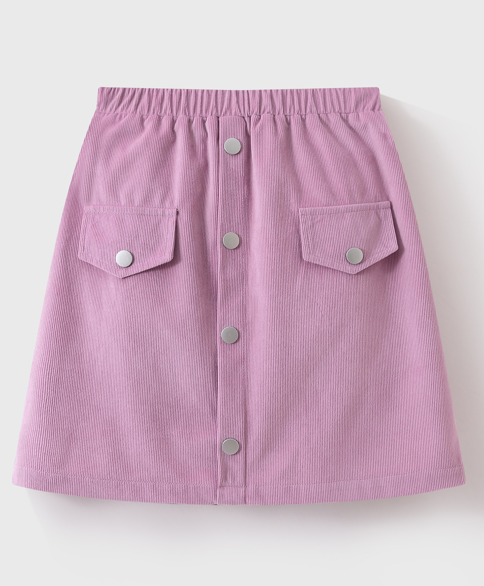 Mark & Mia Knee Length Solid ColourSkirt with Pockets- Pink-picture-23