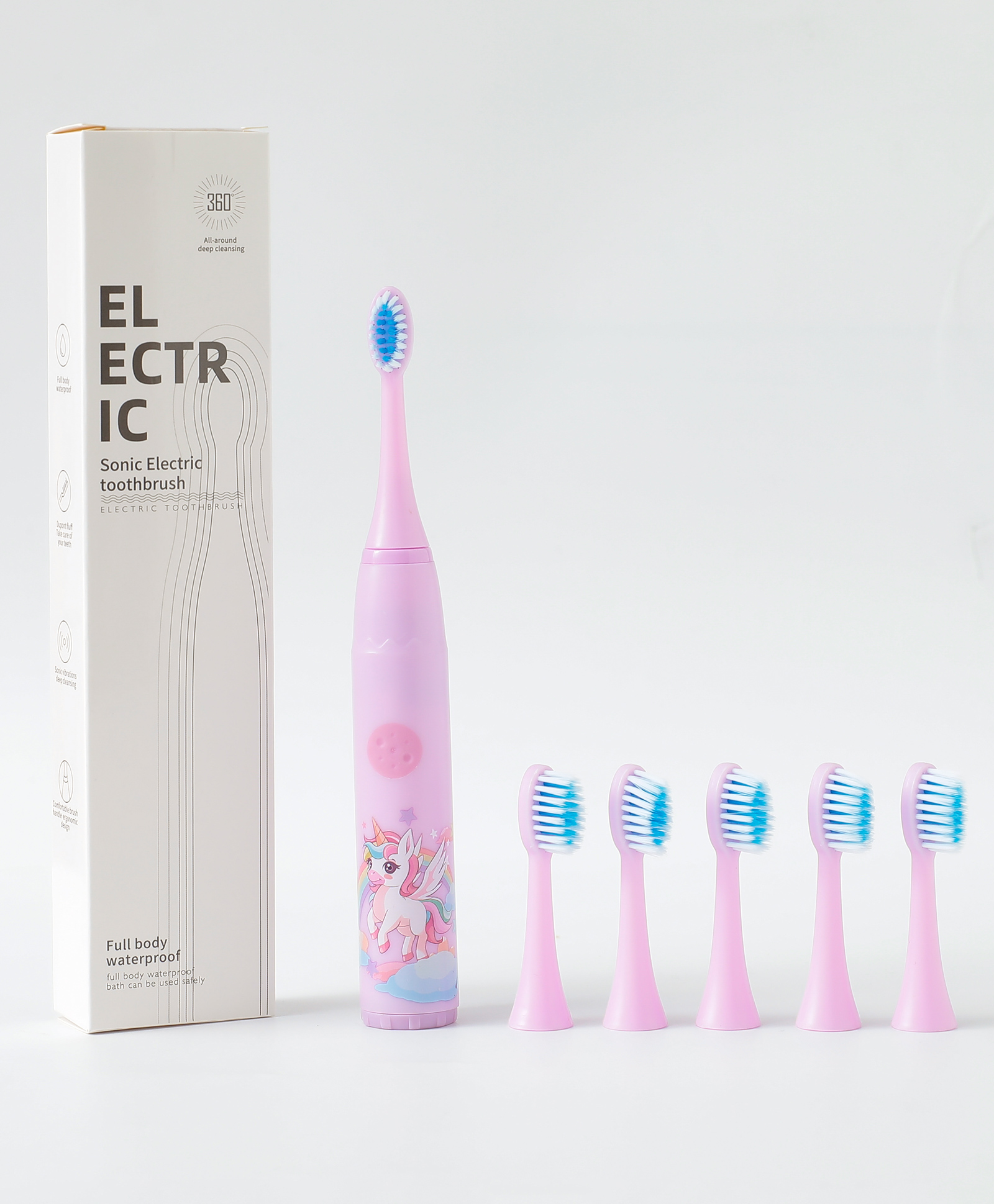 Unicorn Print Electric Toothbrush - Purple-image-42