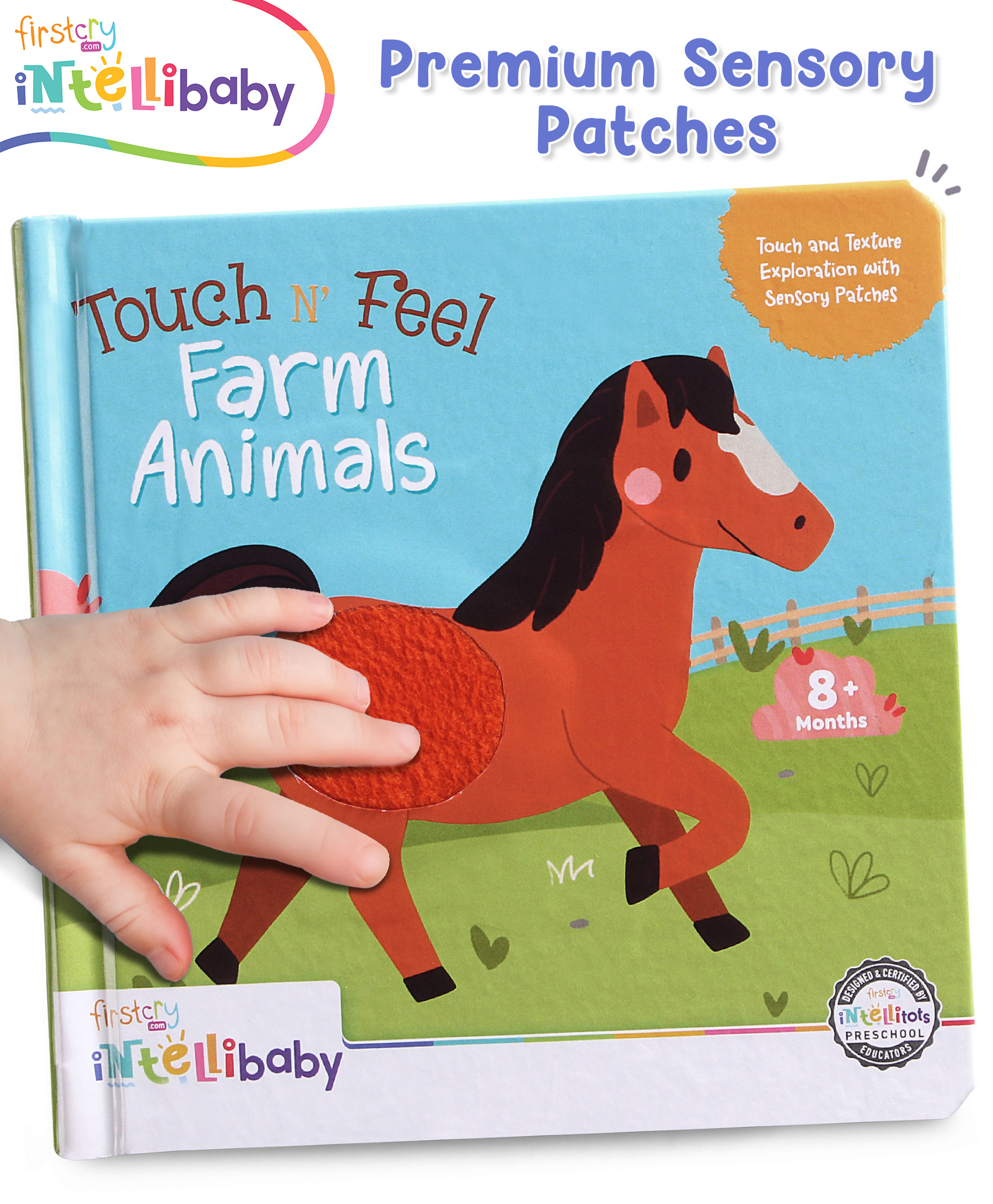 Intellibaby Touch N' Feel Farm Animals Story Board Book | Sensory Learning with Soft Textures & Colourful Illustrations | Discover Farm Life | Tactile Skill Development | BIS Certified | Ideal for Gifting | Educator Recommended-image-19