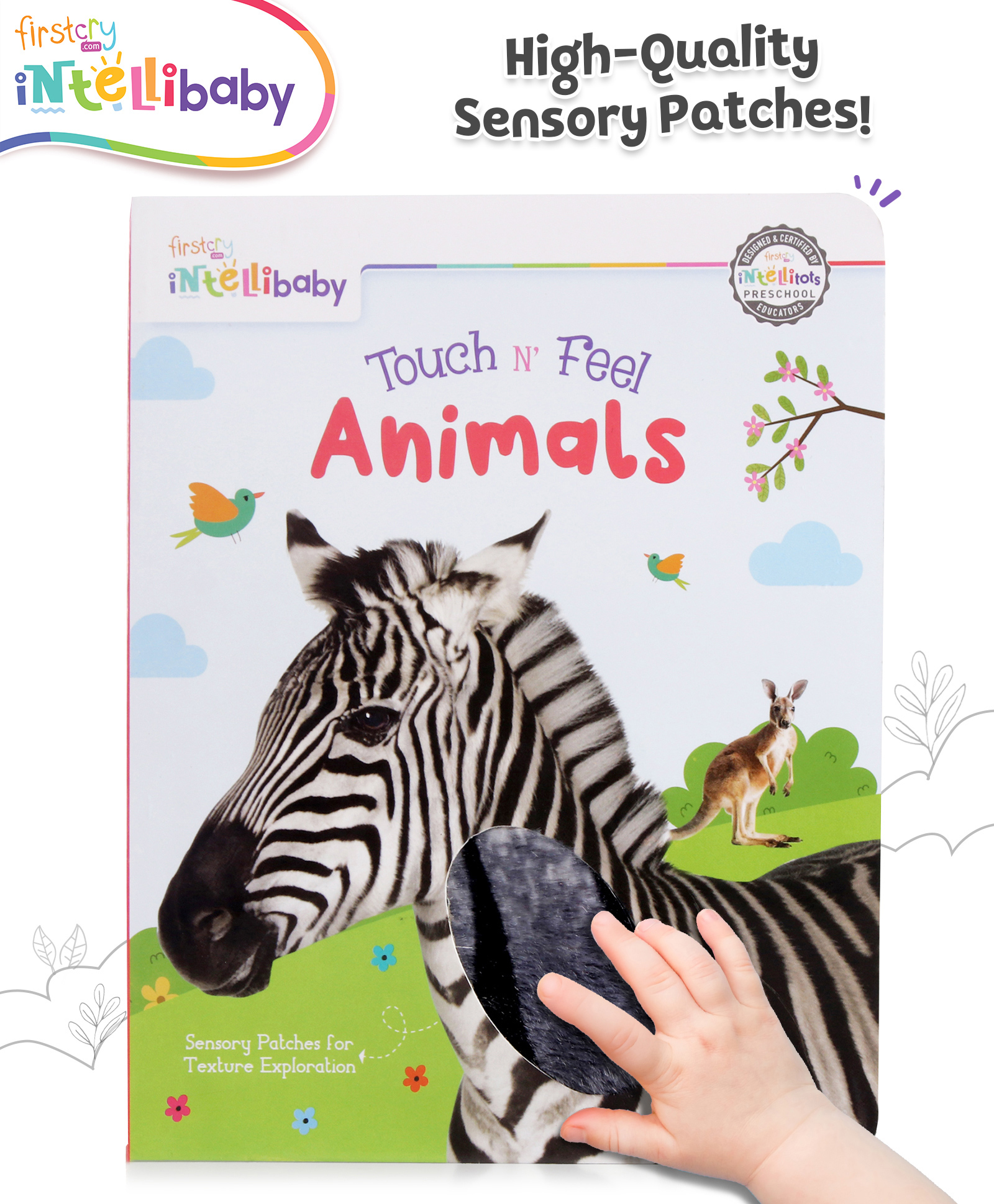 Intellibaby Touch N' Feel Farm Animals Story Board Book | Sensory Learning with Soft Textures & Vibrant Images | Discover Wild Life | Tactile Skill Development | BIS Certified | Ideal for Gifting | Paediatrician Approved - English-image-49