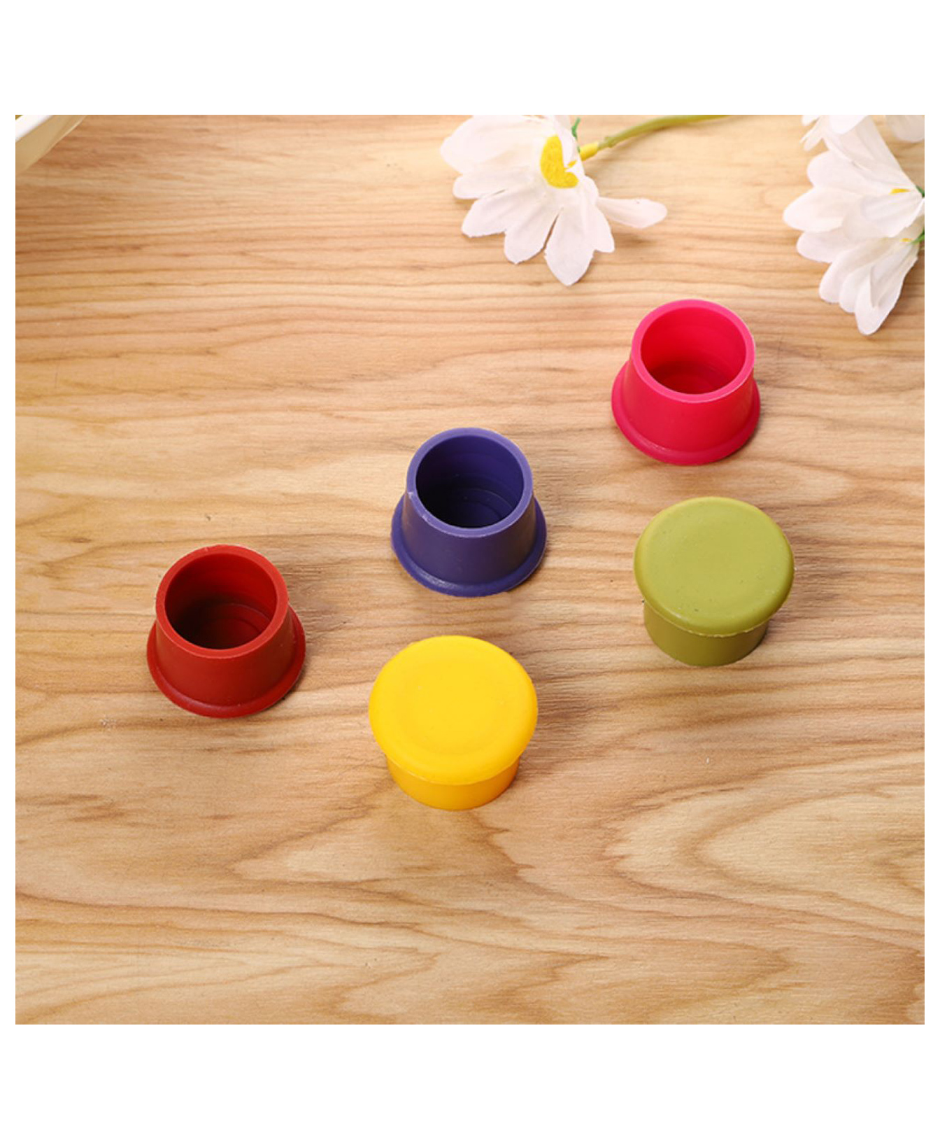 Syga Wine Stoppers Wine Silicone Caps Stoppers,Silicone Reusable Wine and Beverage Bottle Stoppers(Set of 5)-image-26