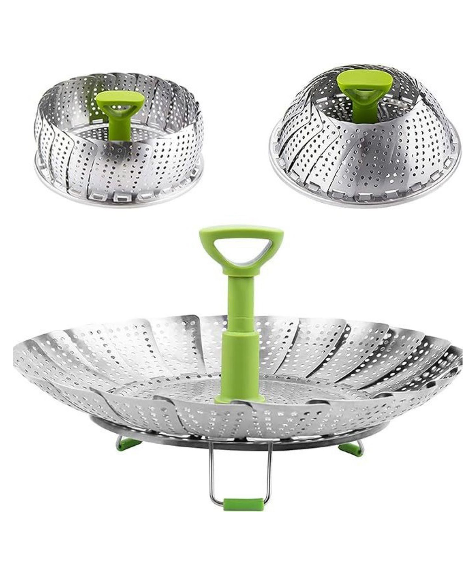 SYGA Small Stainless Steel Steamer Basket for Vegetable/Insert for Pots, Pans for steam boiling cooking (5.5"-9")