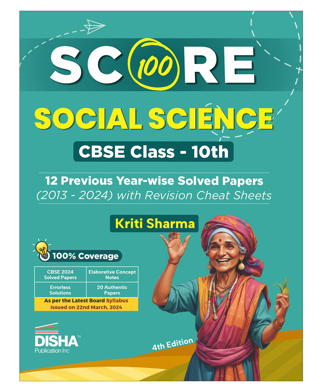 Score 100 Social Science CBSE Class 10th 12 Previous Year-wise Solved Papers (2013 - 2024) with Revision Cheat Sheets 4th Edition | PYQs for 2025 Exam-image-31
