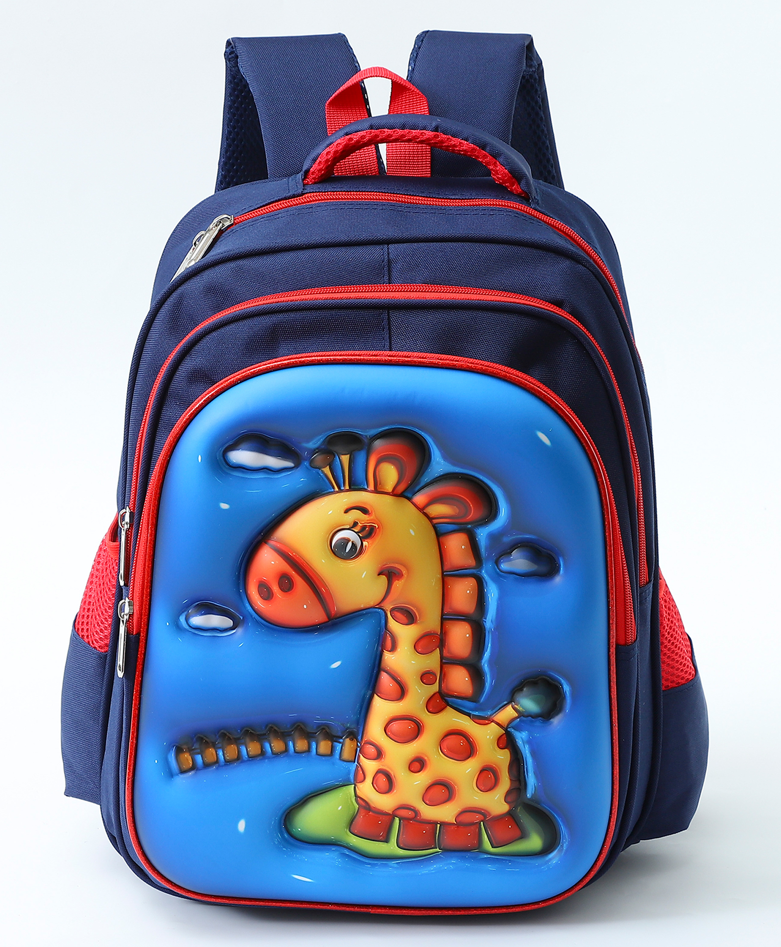 ZOE Giraffe Print School Backpack Blue - Height 16 Inches-image-14