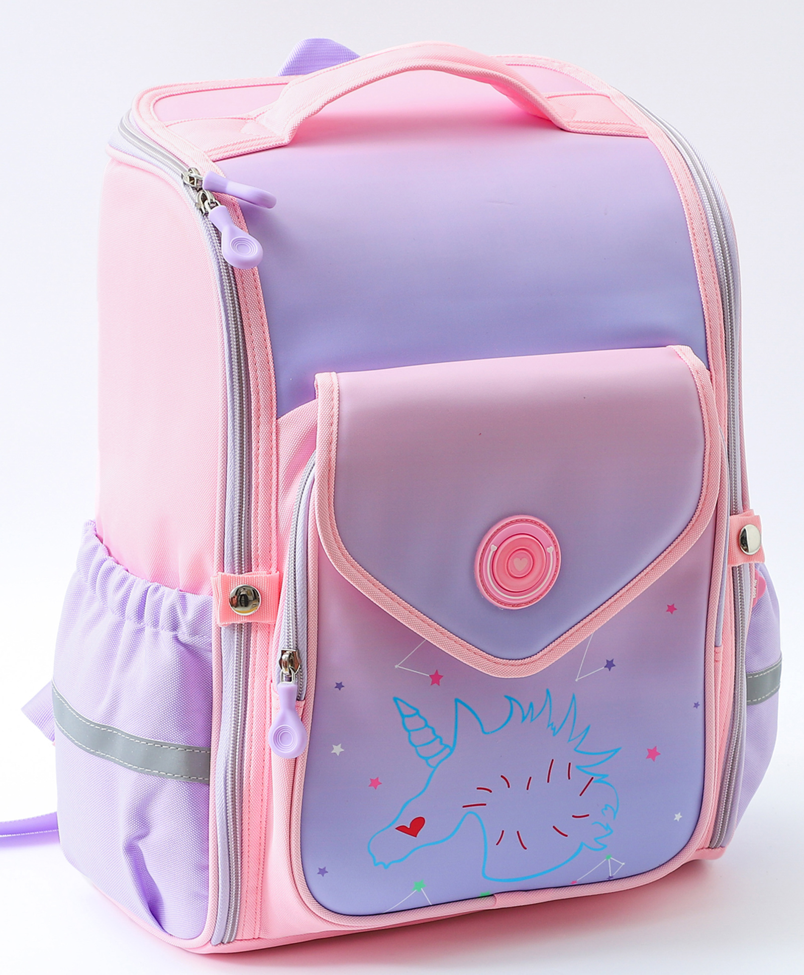 Bonfino Unicorn Theme Backpack Purple - Height 15 Inches-image-8
