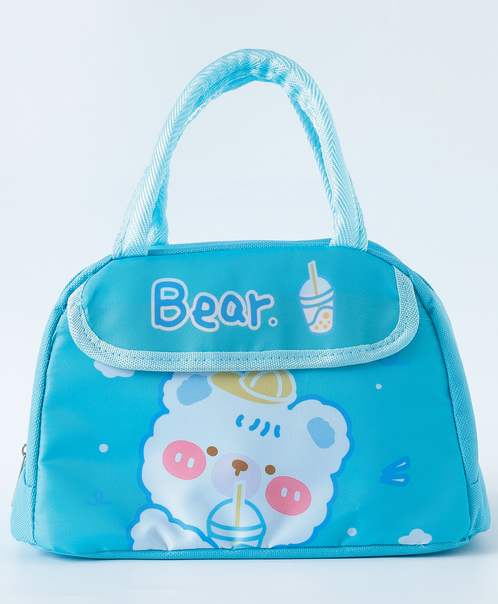 ZOE Lunch Box Bag with Bear Print - Blue-picture-1