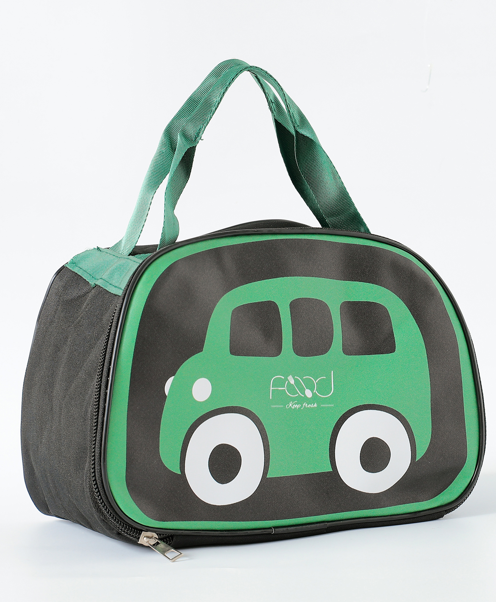 ZOE Car Printed Lunch Bag - Black-image-6