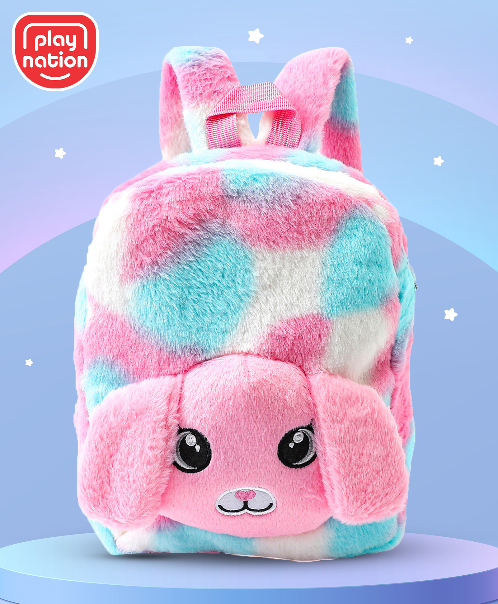 Play Nation Soft Plush Toy Bag with Puppy Applique Pink - 11 Inches-image-27