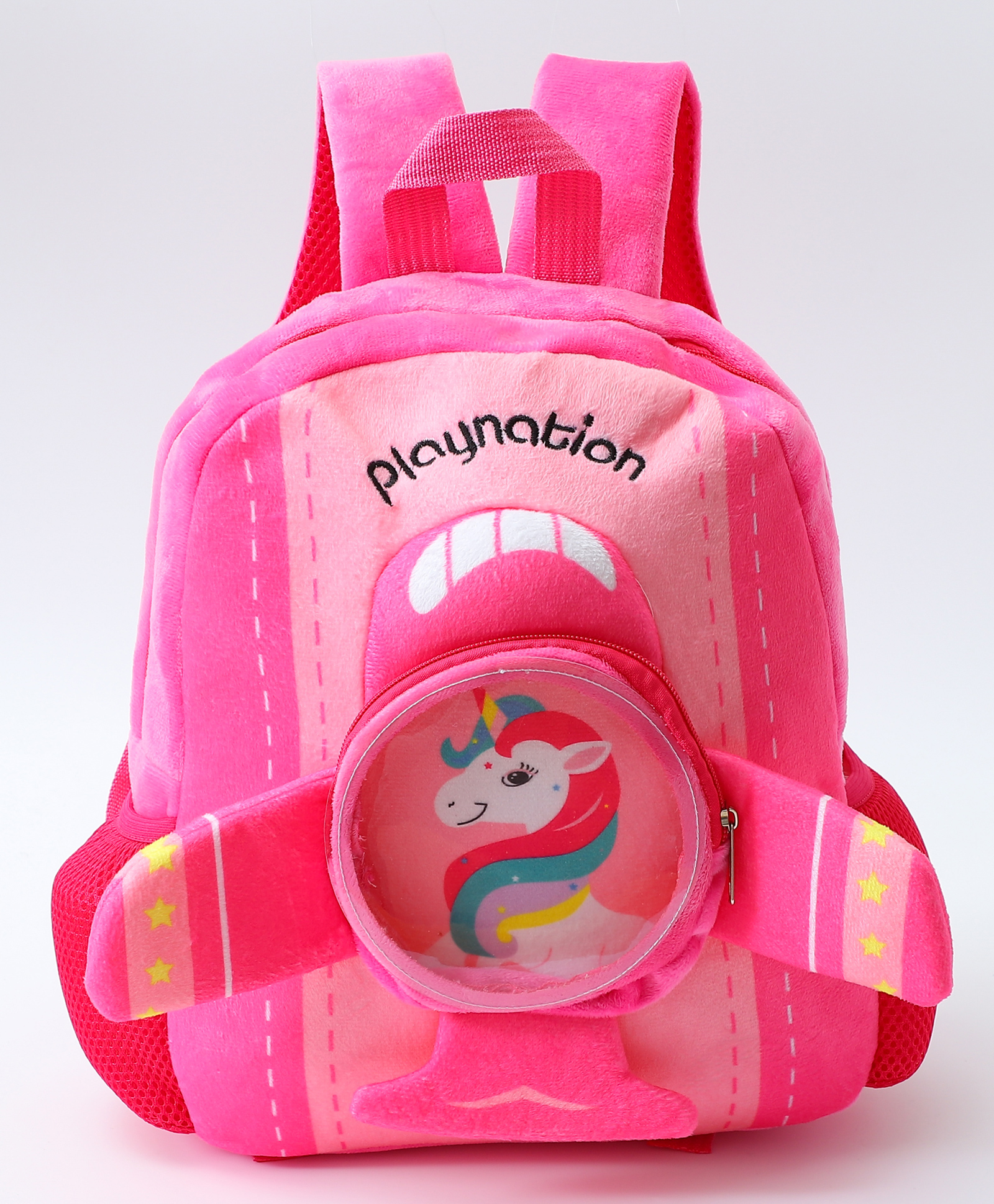Play Nation Soft Toy Bag With Unicorn Print Pink - Height 12.2 Inches-picture-4