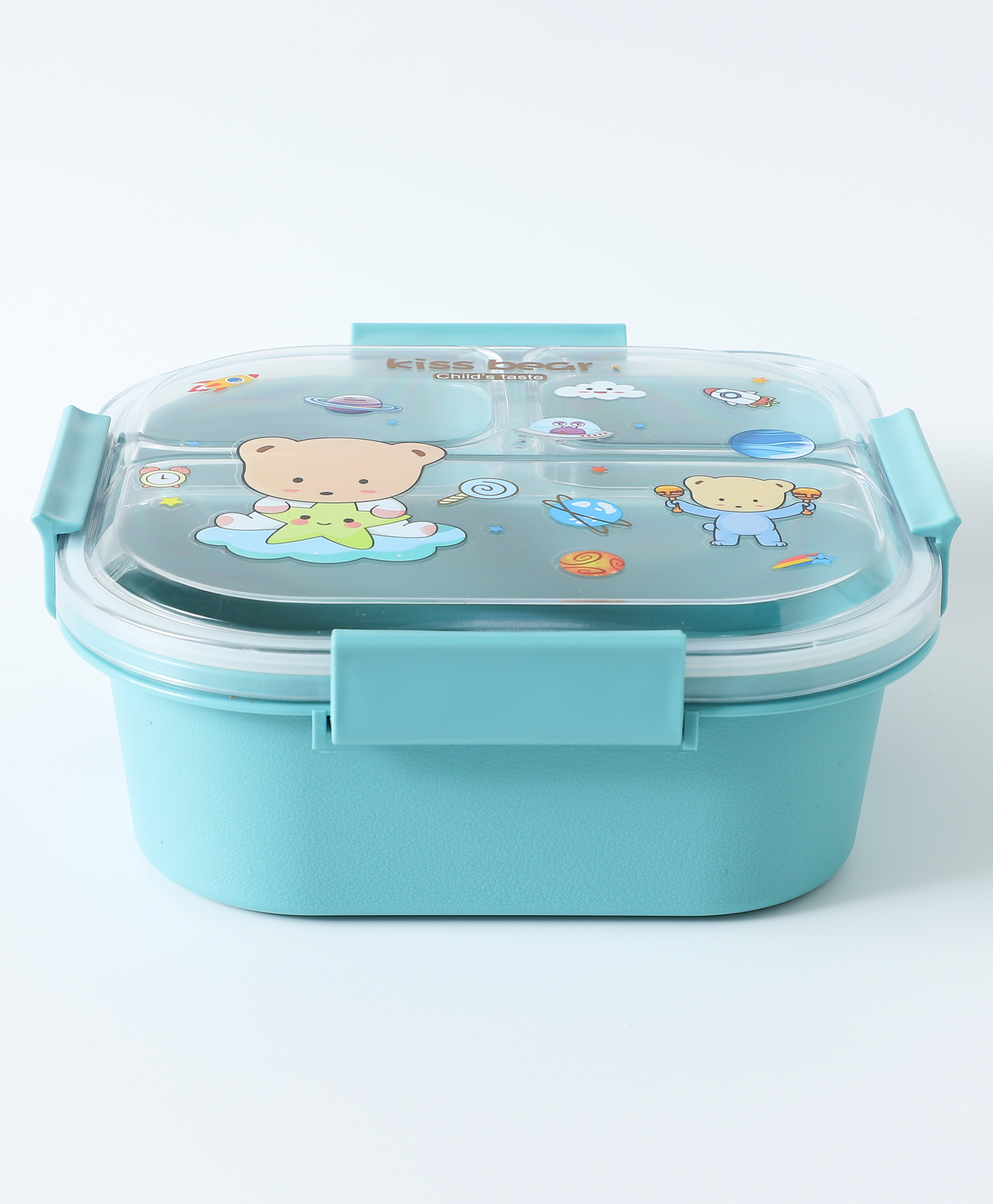 ZOE Leak Proof And Freezer Safe Bear Print Lunch Box - Blue-picture-25