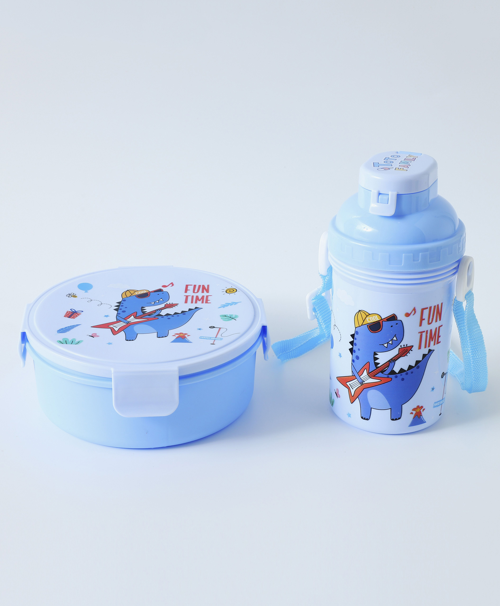 Freezer & Leak Proof Lunch Box Set with Water Bottle Space Theme Print - Light Blue-image-36