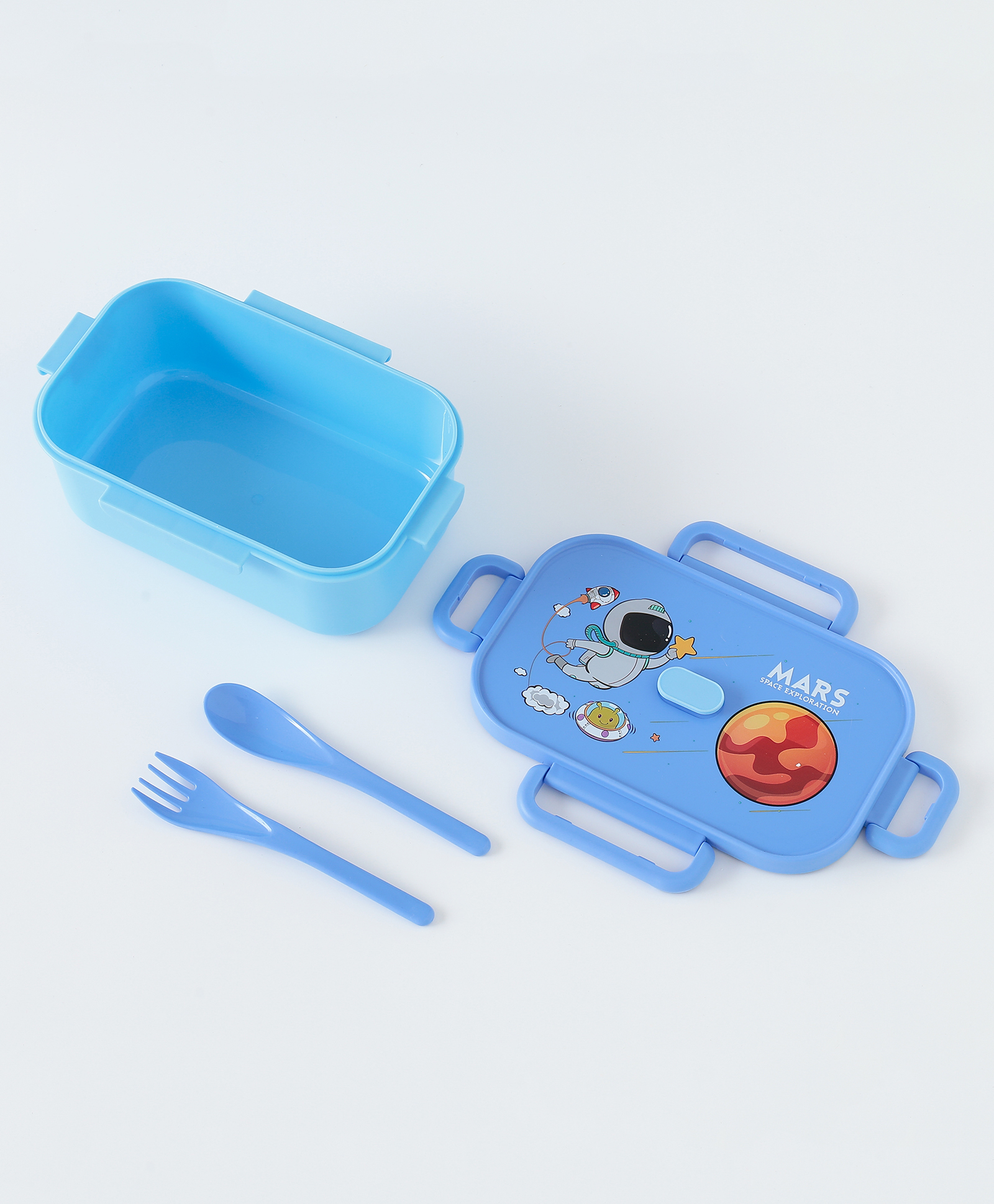 Leak-Proof & Freezer Safe Lunch Box With Space Theme Print - Blue-image-35