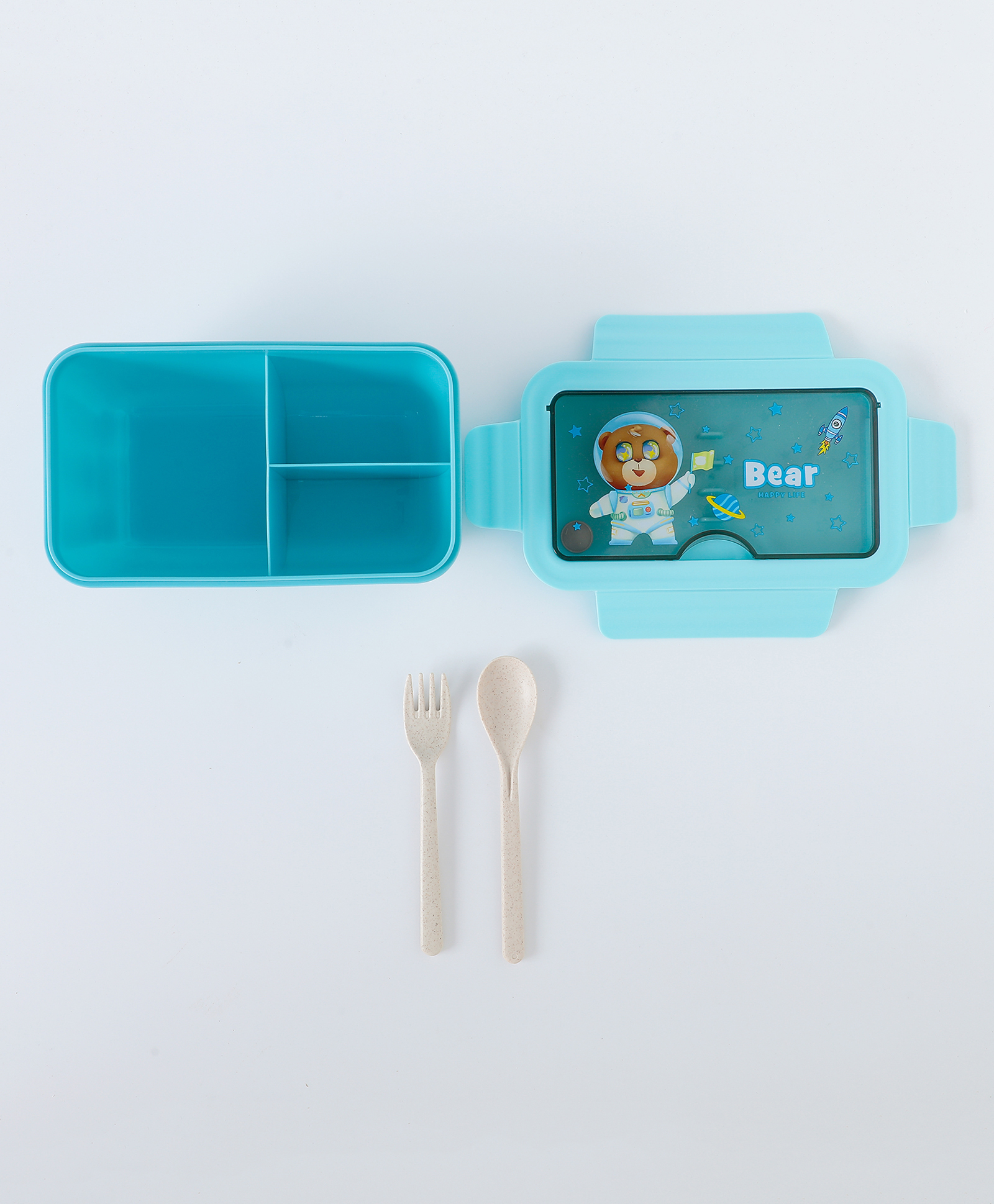ZOE Leak-Proof & Freezer Safe Lunch BoxBear Print - Sky Blue-picture-42