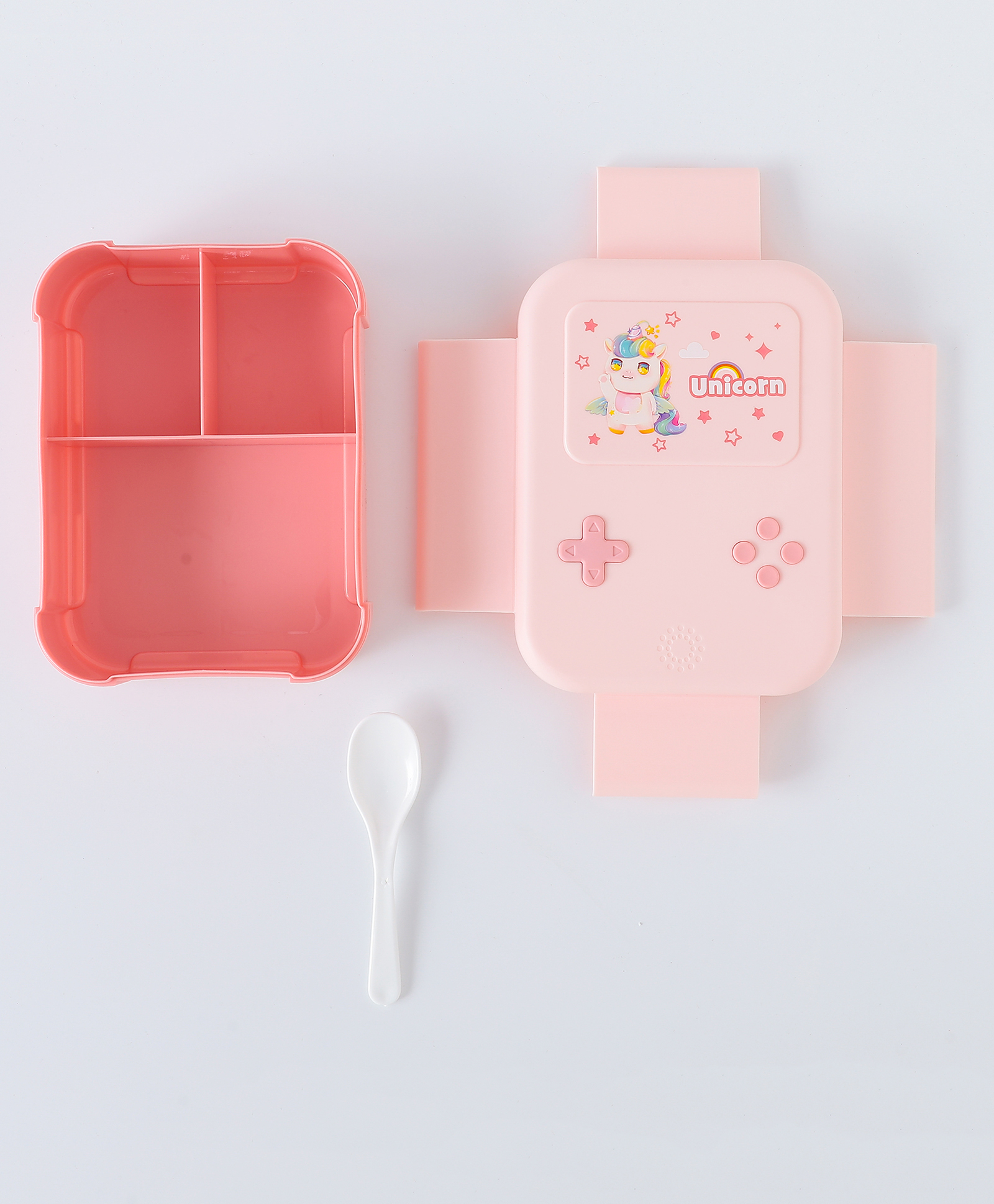 Freezer & Leak Proof Lunch Box with Unicorn Theme Print - Pink-image-24