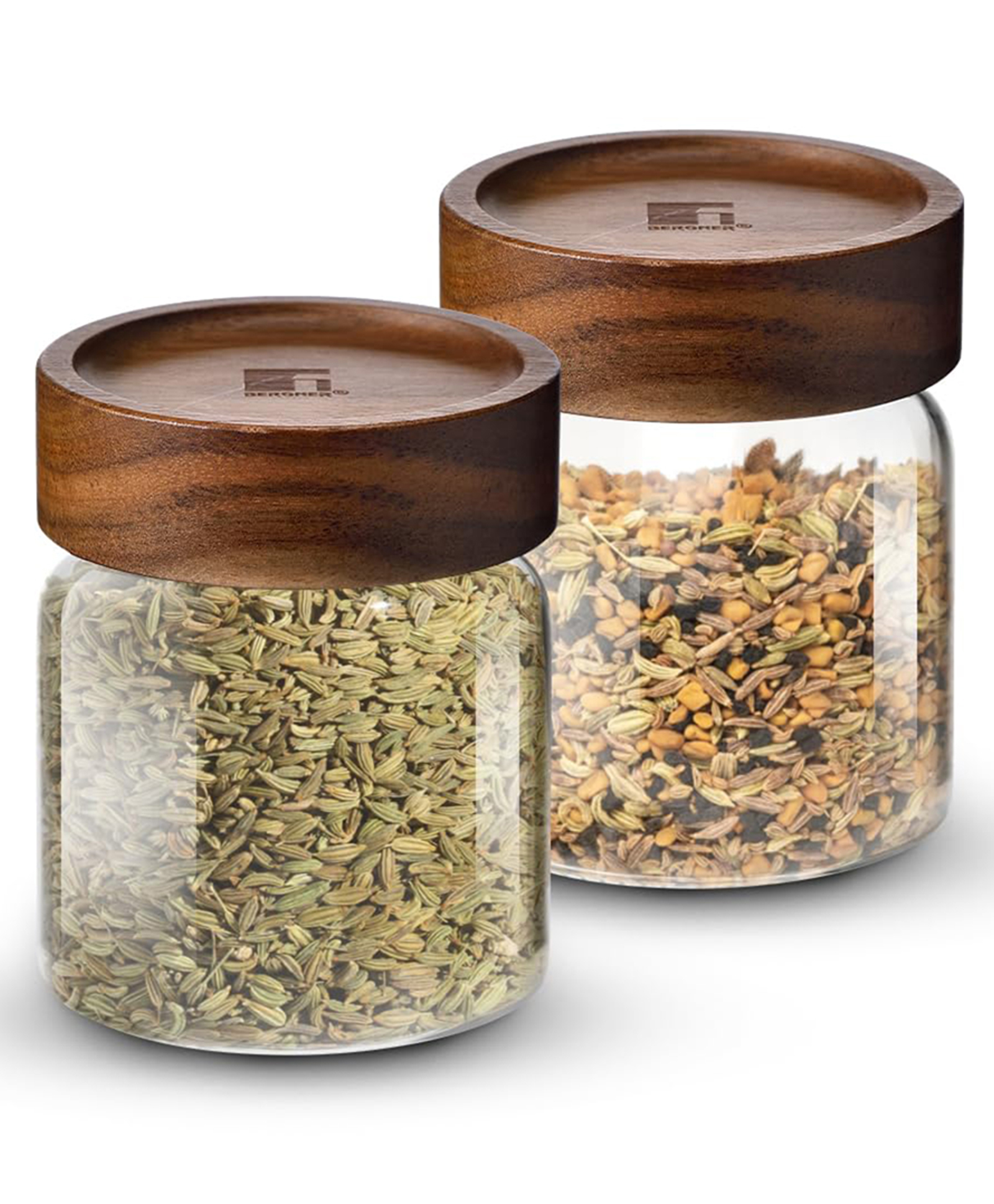 Bergner Acadia Borosilicate Glass Jar 340 ml (2 Pcs)-image-27