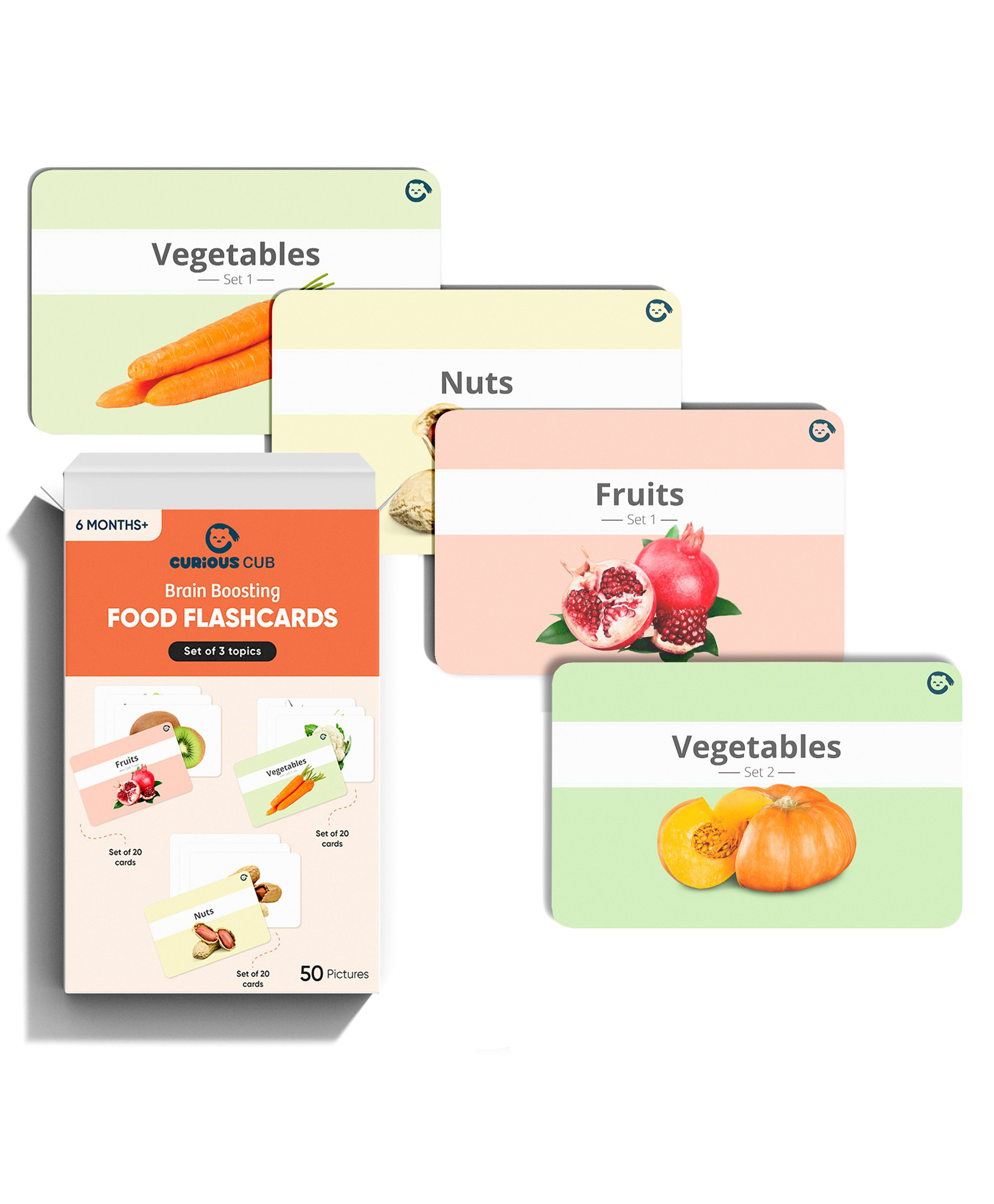 Curious Cub Montessori Flash Cards Food Flash Card-picture-45
