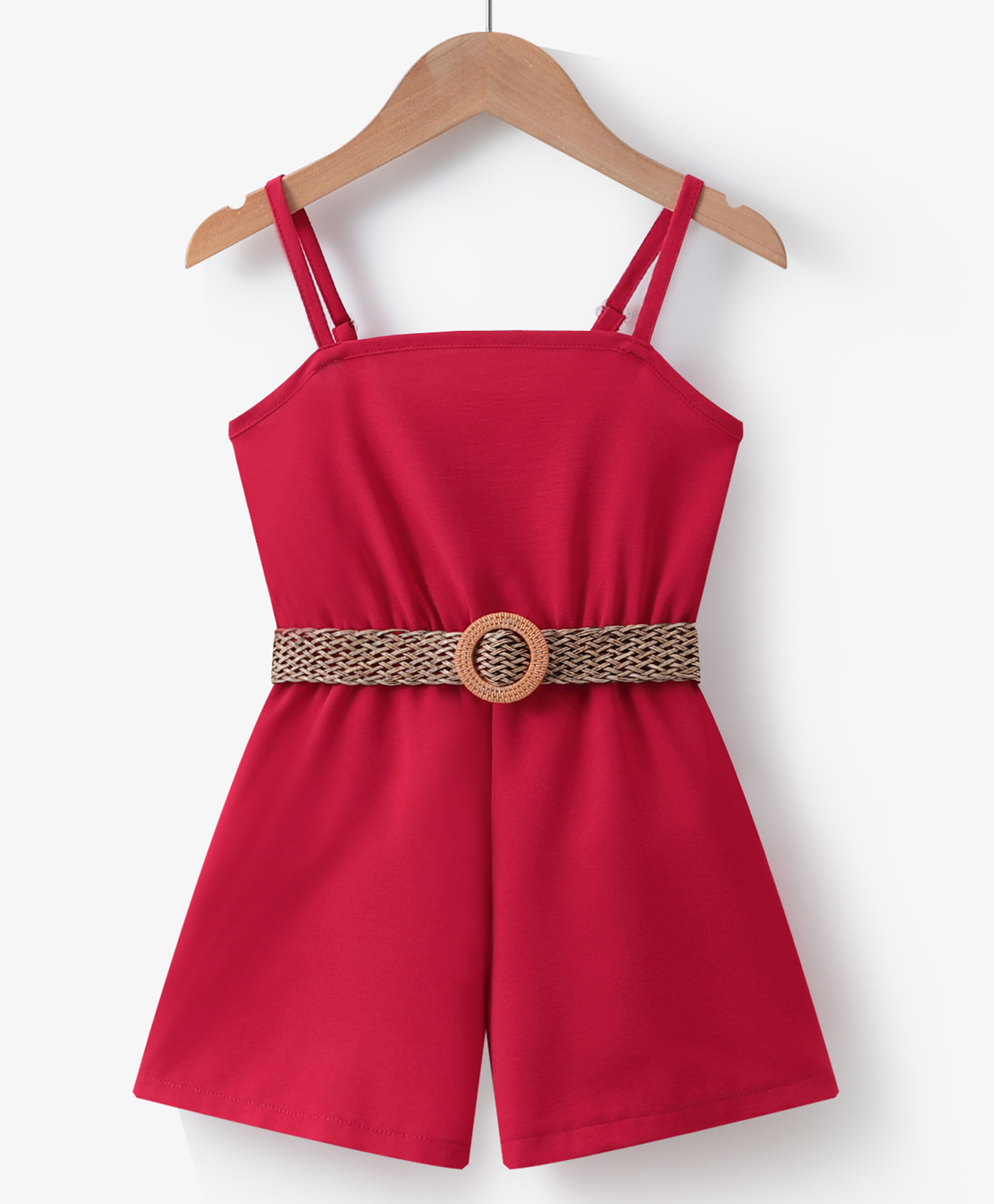 Mark & Mia Sleeveless Solid Jumpsuit - Red-picture-25