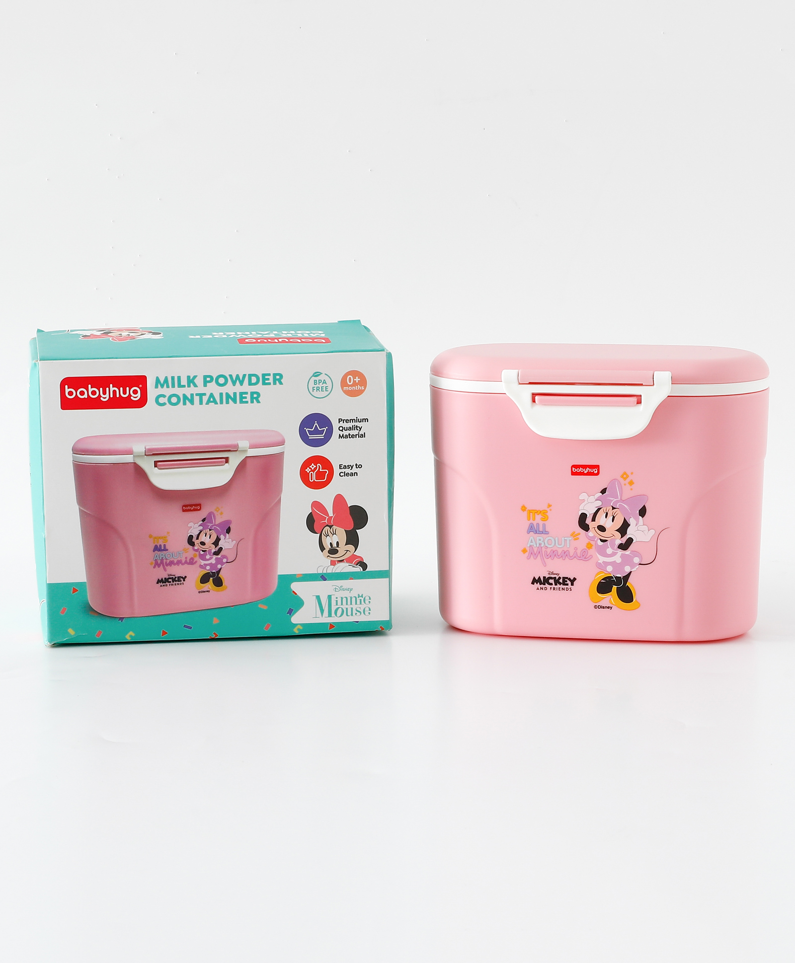 Babyhug Disney Milk Powder Storage Container with Spoon & Minnie Mouse Print - 500 ml-image-42