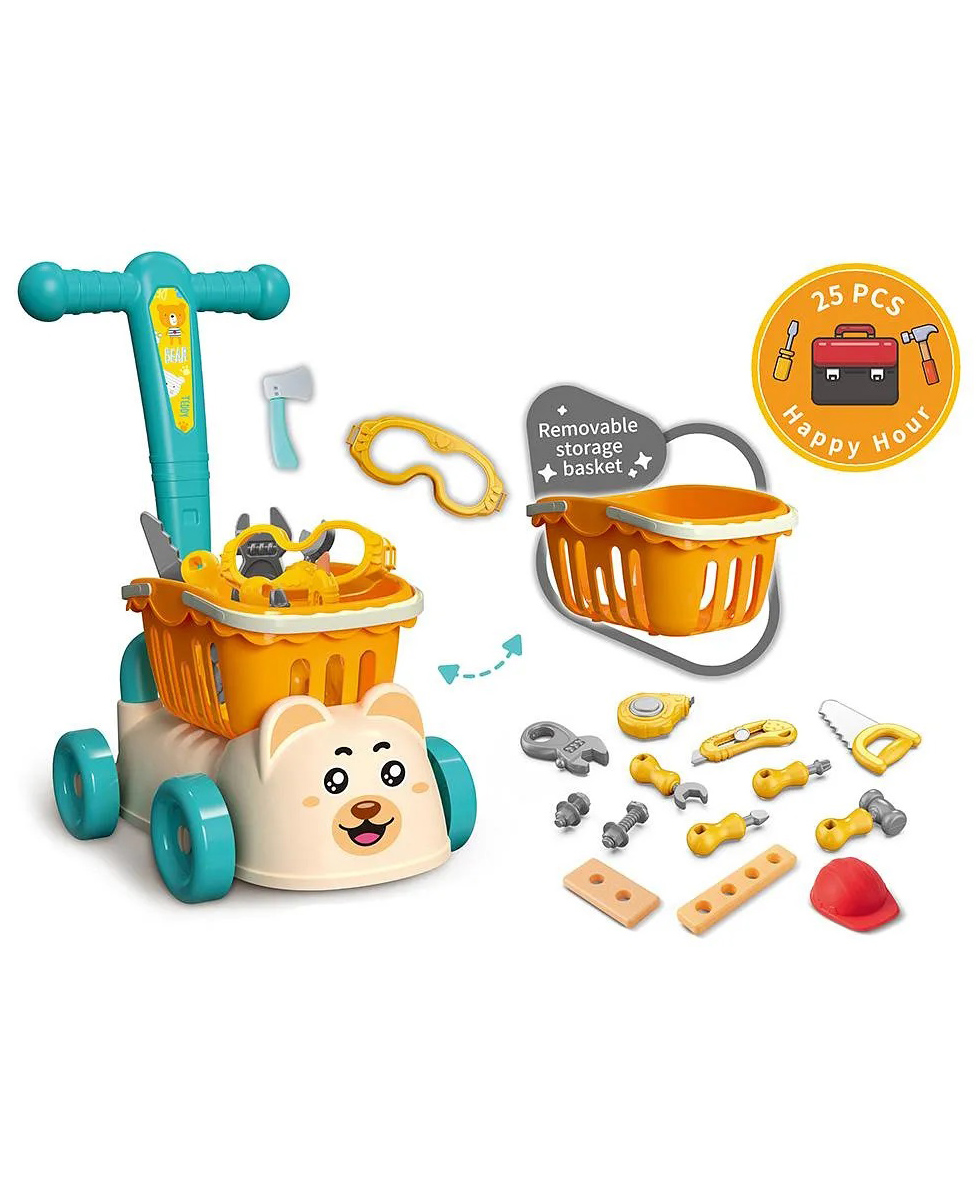 Azhari Cute Bear Cart And Tool Set 26 Pieces toy for kids - Color May Vary-image-20