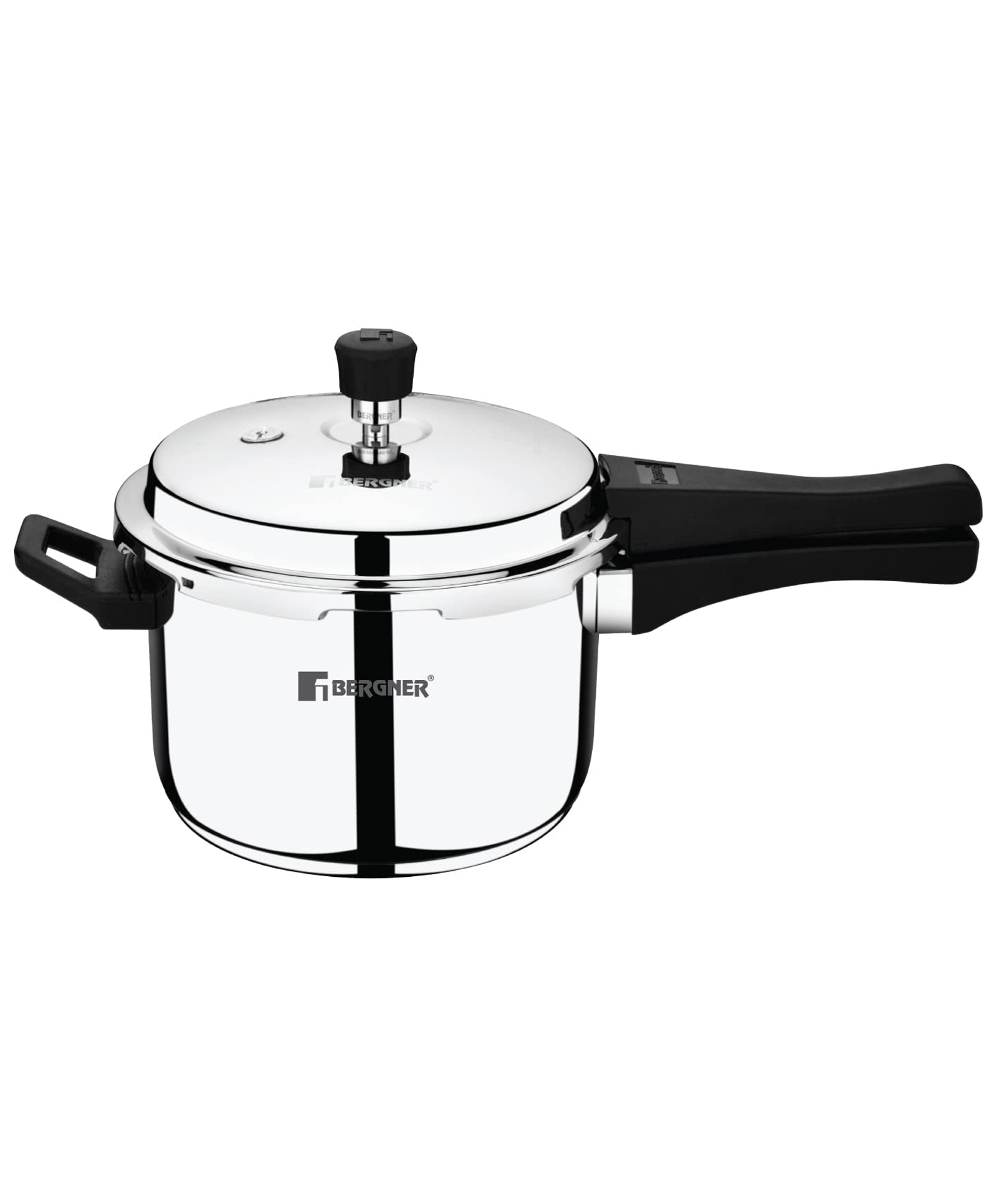Bergner Sorrento Stainless Steel Pressure Cooker with Outer Lid, 5 Litres