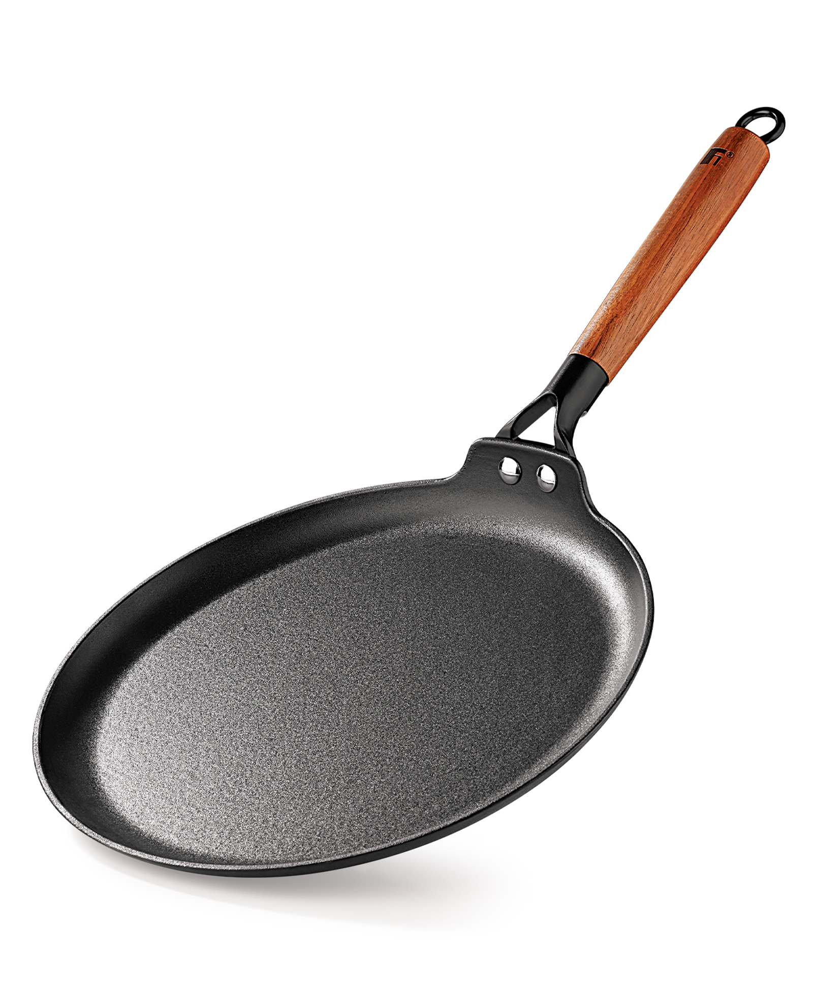 Bergner Odin 28cm Iron Dosa Tawa with Wooden Handle