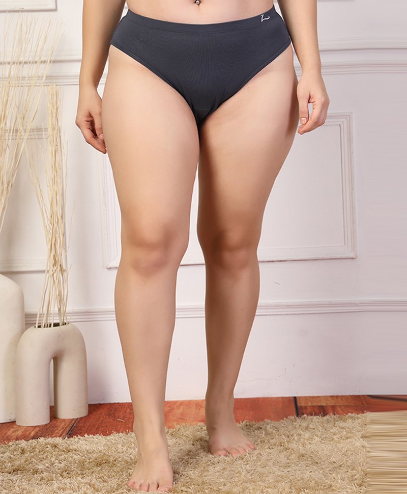 Zelena Women 95% Modal & 5% Ealstane Full Hip Coverage Maternity Panty - Grey-image-34