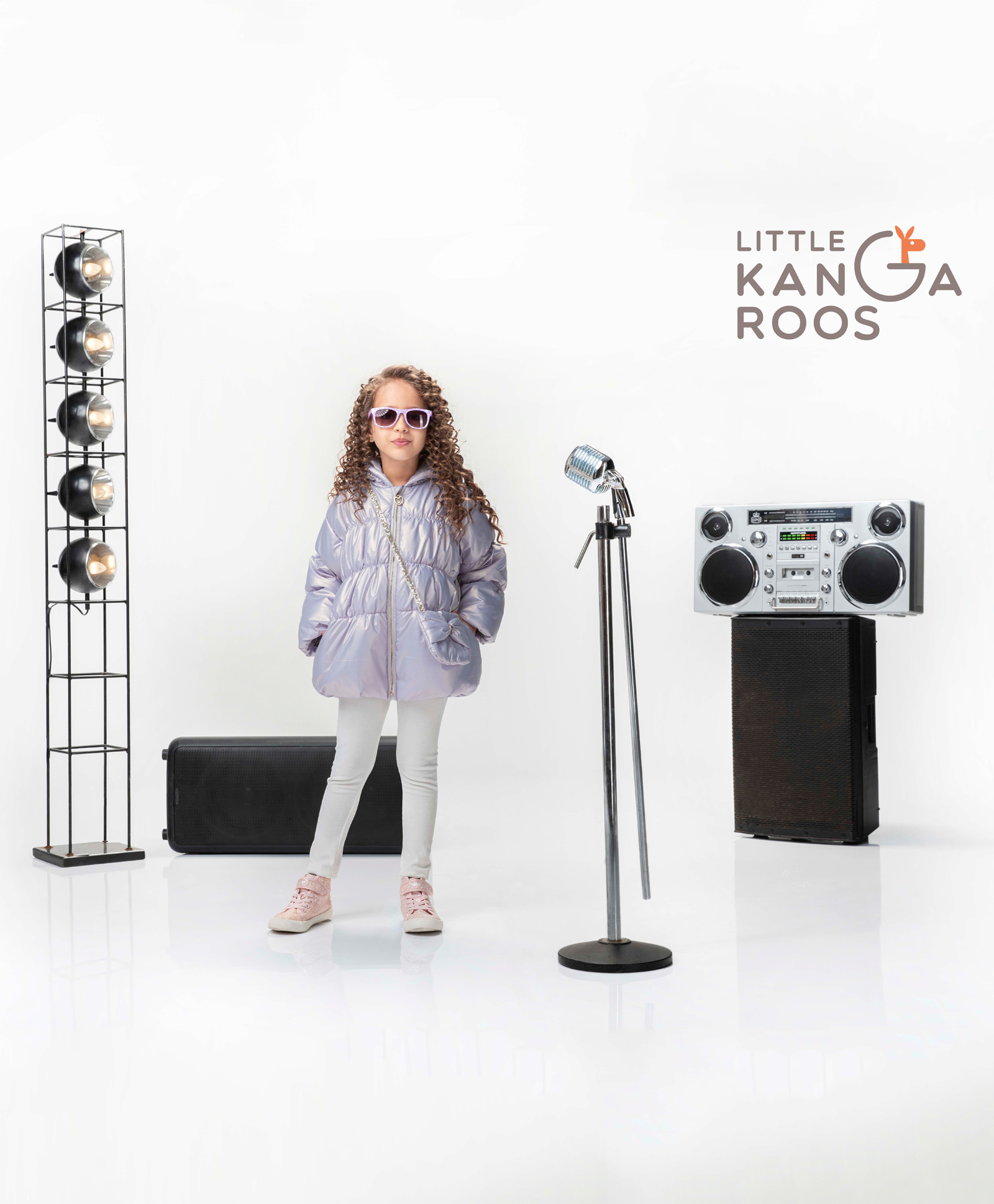 Little KangaroosFull Sleeves Solid Colour Padded hooded Jacket With Sling Bag & Quilted Design - Lilac-image-47