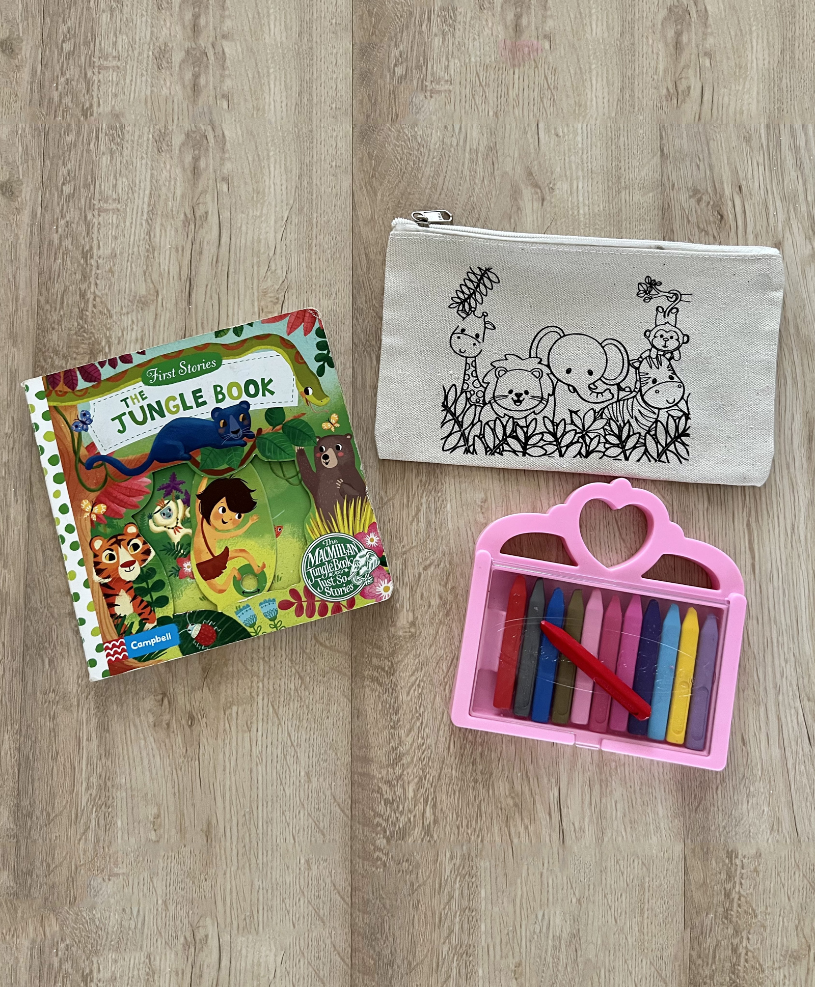 Little Canvas DIY Colouring Jungle Safari Pouch-image-3