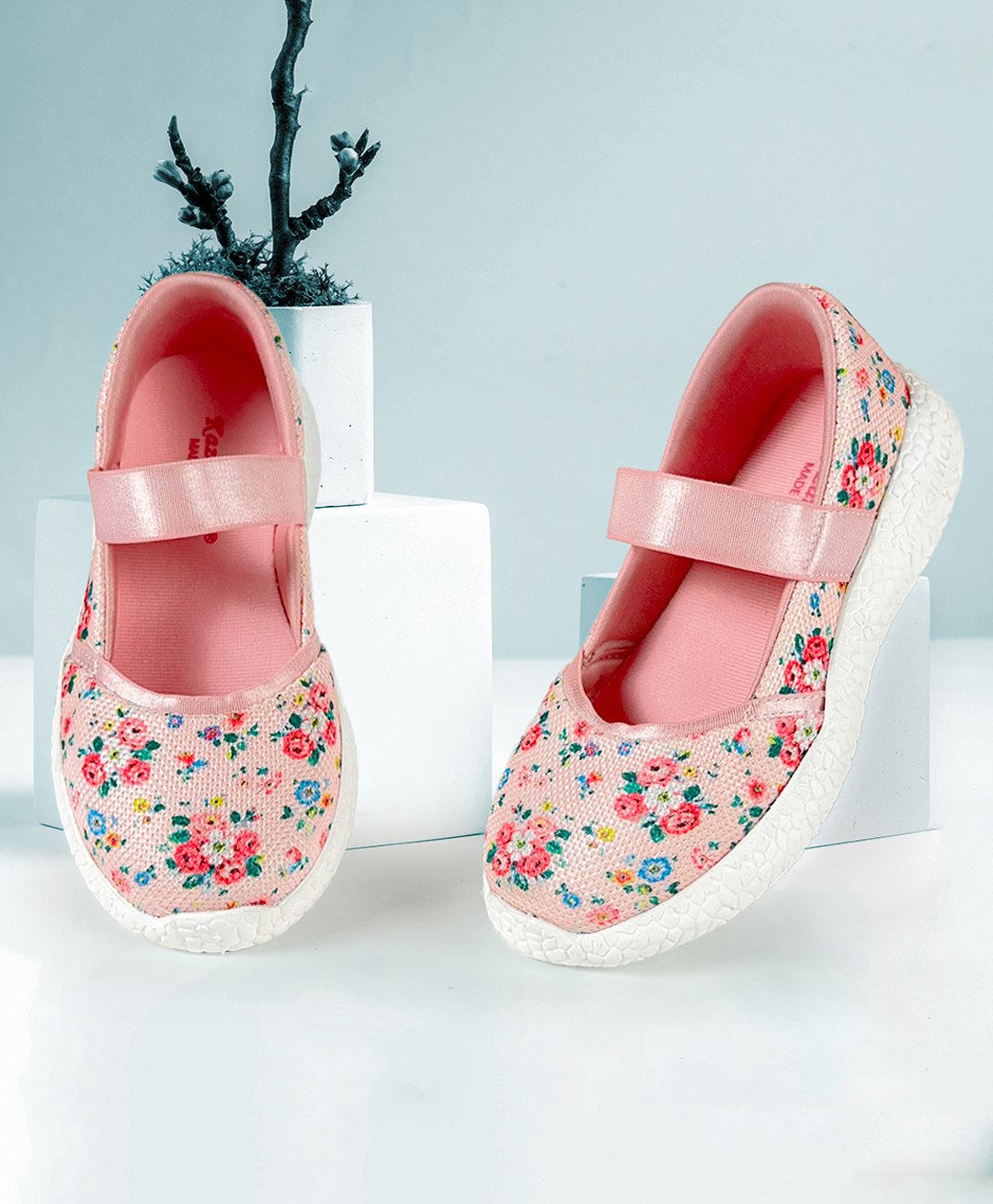 KazarMax Floral Designed Ballerinas - Peach-picture-17