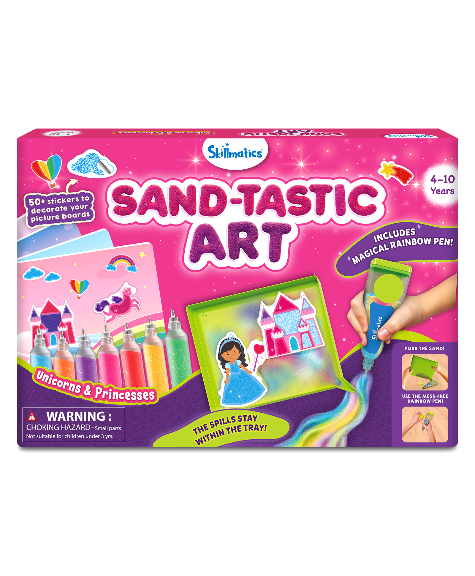 Skillmatics Art & Craft Activity - Sand-Tastic Art Unicorns & Princesses, Mess-Free Sand Art for Kids, Craft Kits & Supplies, DIY Creative Activity, Gifts for Girls & Boys Ages 4, 5, 6, 7, 8, 9, 10-picture-16