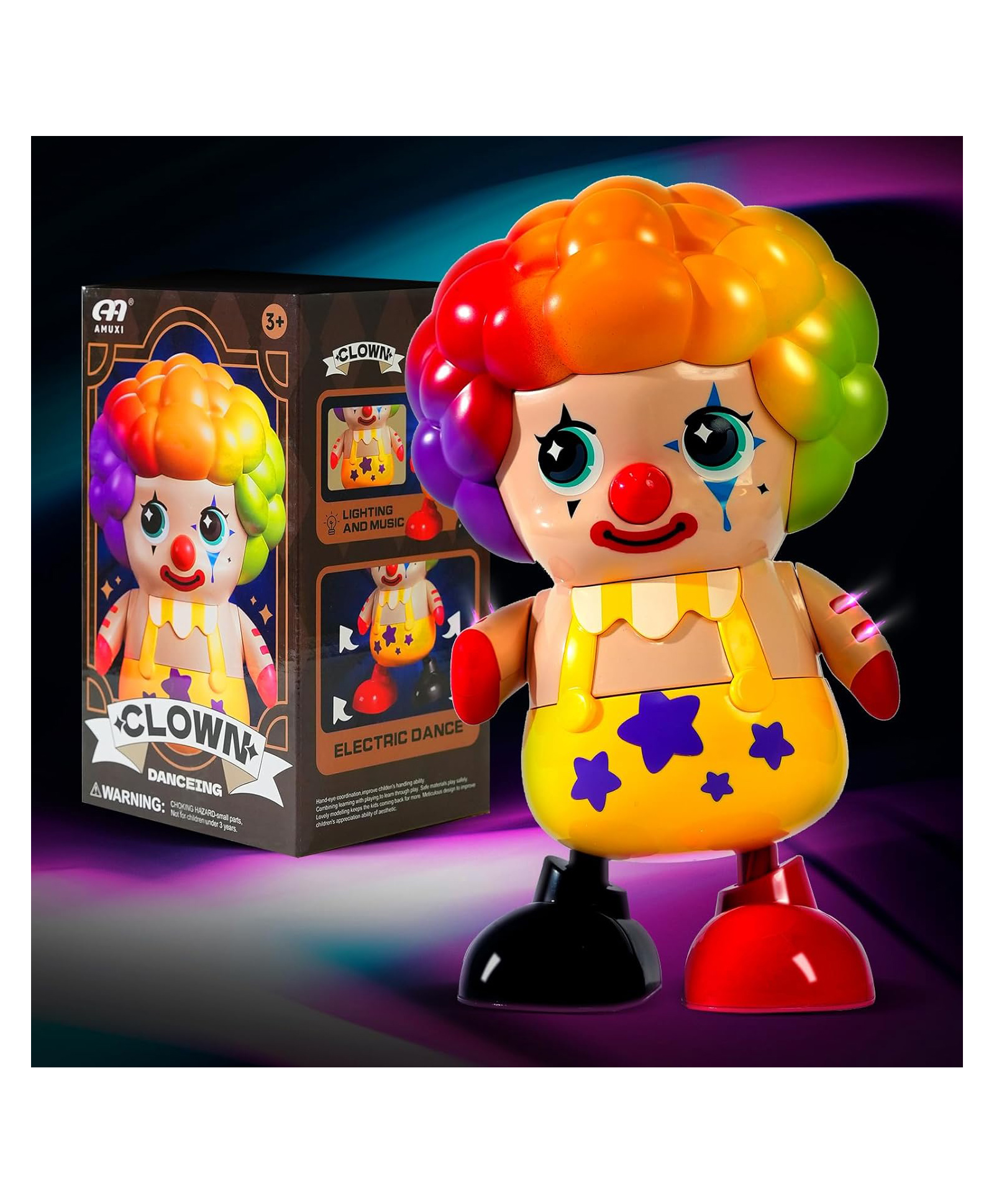 AKN TOYS dancing clown with sound and light, best toy  for kids ( color n design may vary)-picture-13