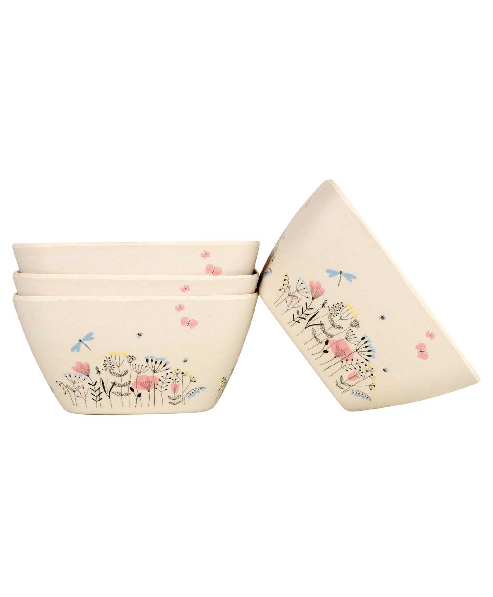 Earthism Eco-Friendly Bamboo Fibre Pasta|Salad|Fruit|Maggi Bowls 14 x 7 cm - Set of 4 (Spring, Beige)-picture-10