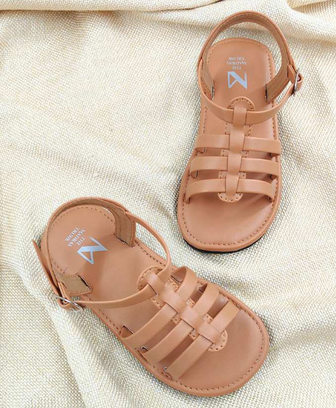 The Madras Trunk Glossy Finished  Sandals - Tan-picture-31