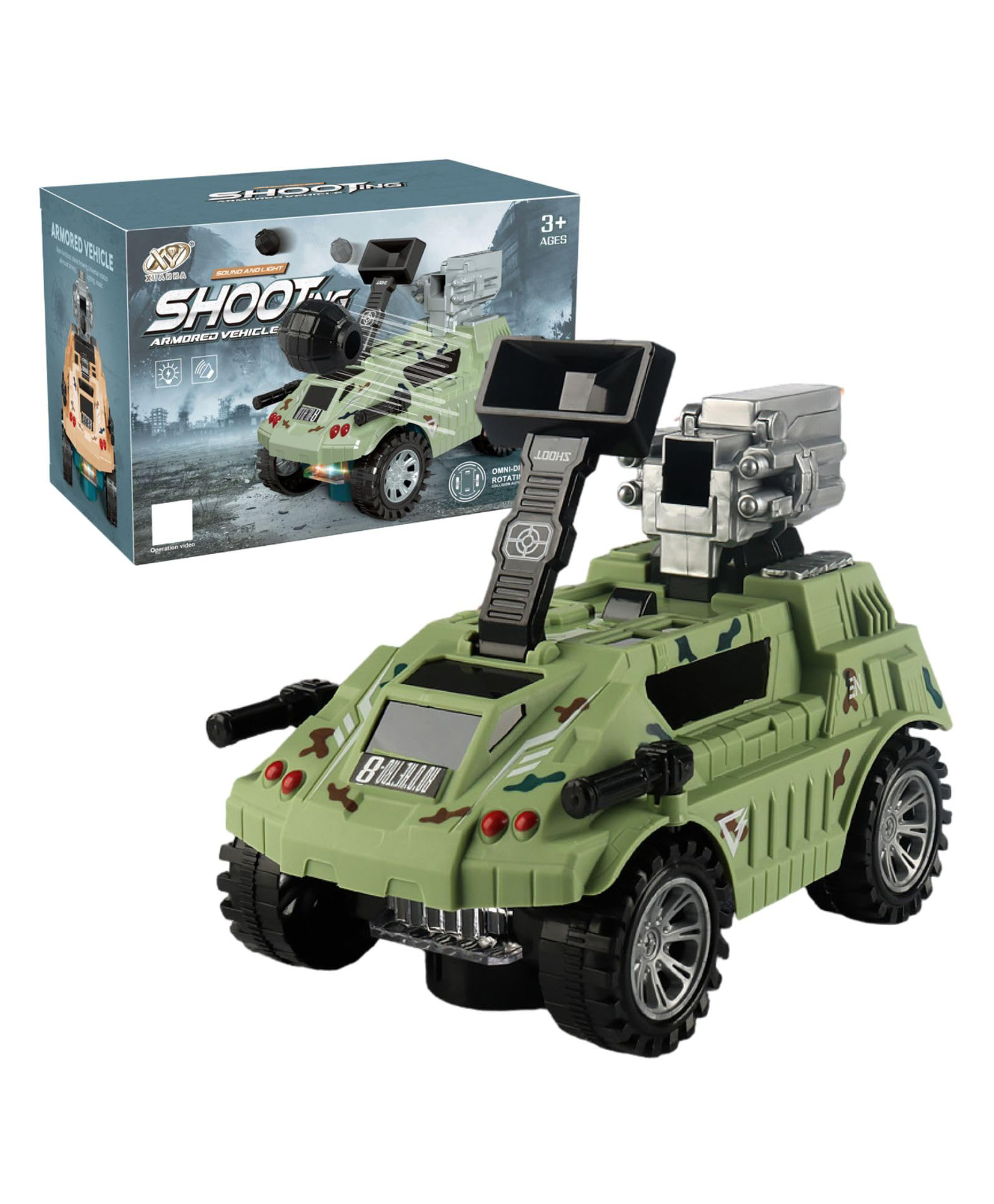 Bunie Armored Truck Toy with Light Sound and Universal Wheel  Pack of 1 Random Color-picture-27