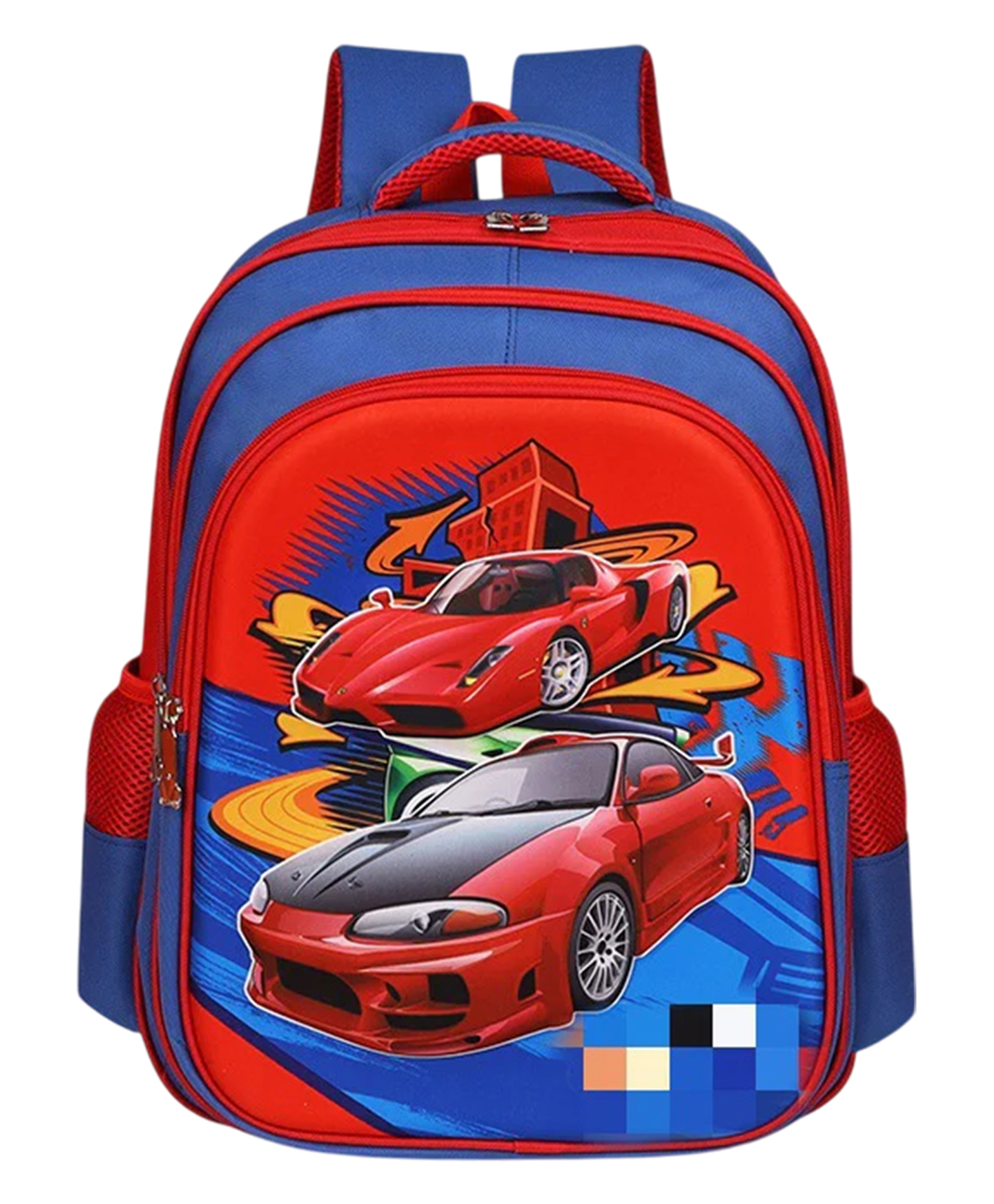 SYGA Kids, Car Cartoon Backpack, Large Capacity School Bag Kindergarten and Preschool Students (Sky Blue) Height 17.3 Inches-image-27