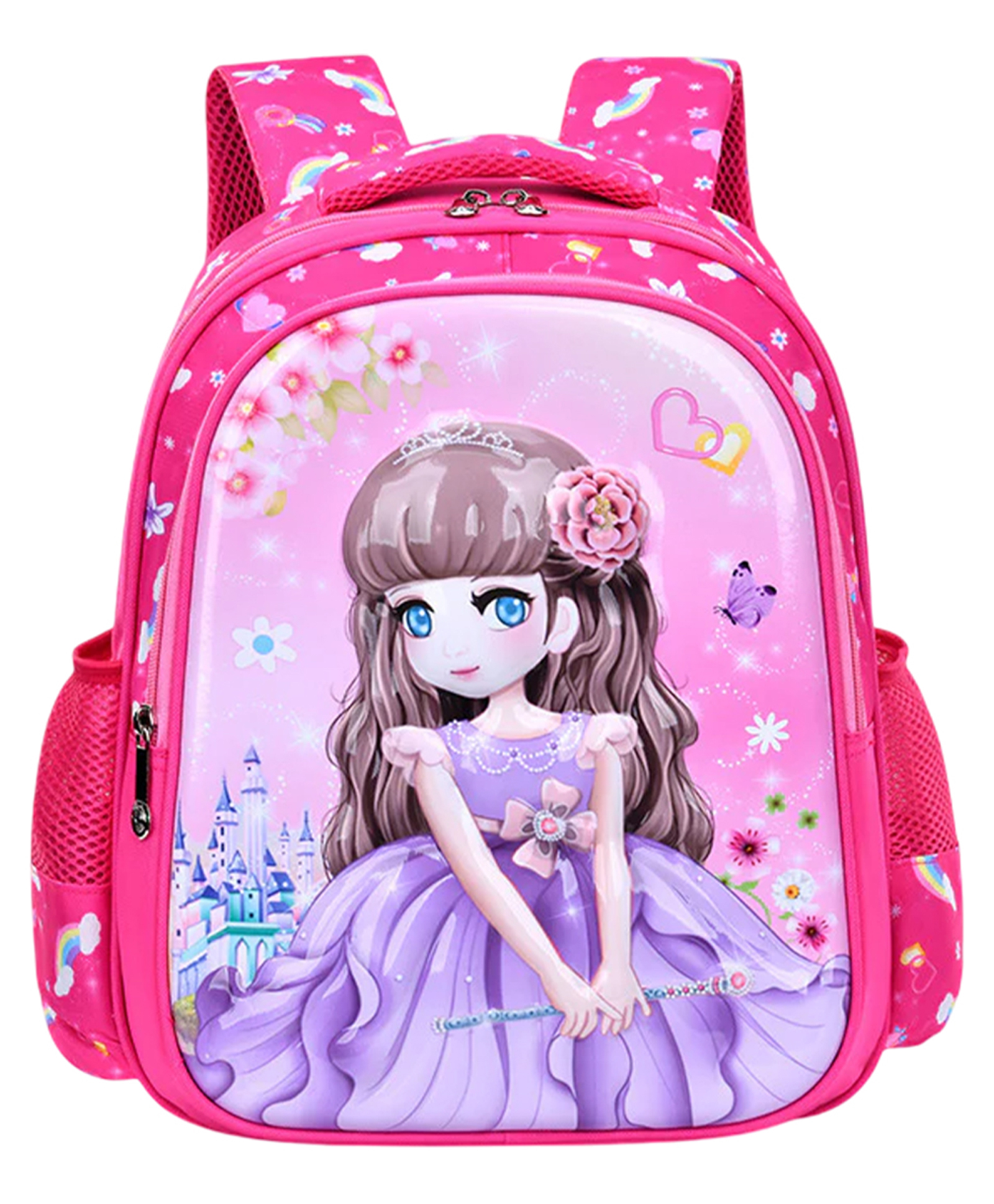 SYGA Kids, Lightweight Flower Fairy Cartoon School Backpack for Elementary School Student (Rose Red) Height 15.7 inches-image-30