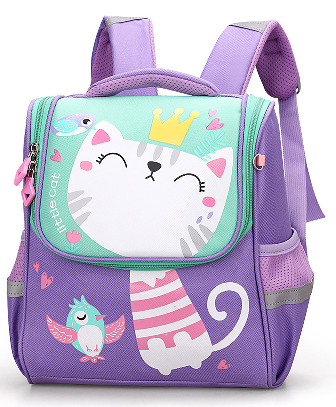 SYGA Kids, Backpack Cute Cartoon Schoolbag Height 11.8 Inches (Kitten-Purple)