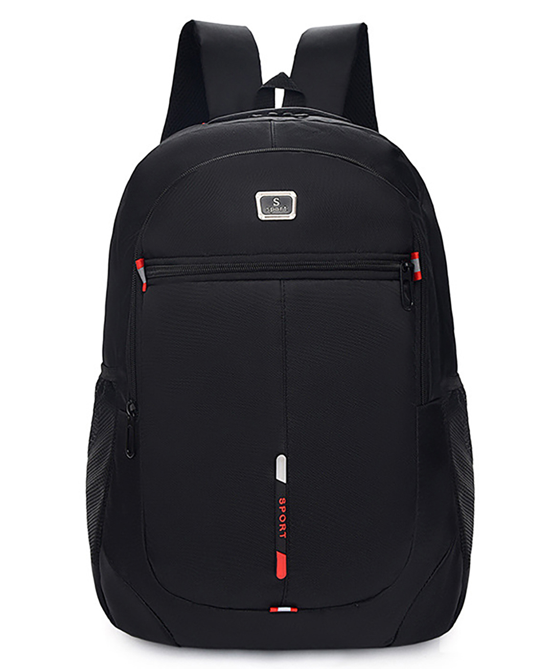SYGA  Large Capacity Schoolbag for Middle Class School Student Backpack (Black Red) - Height 18.8 Inch-image-19