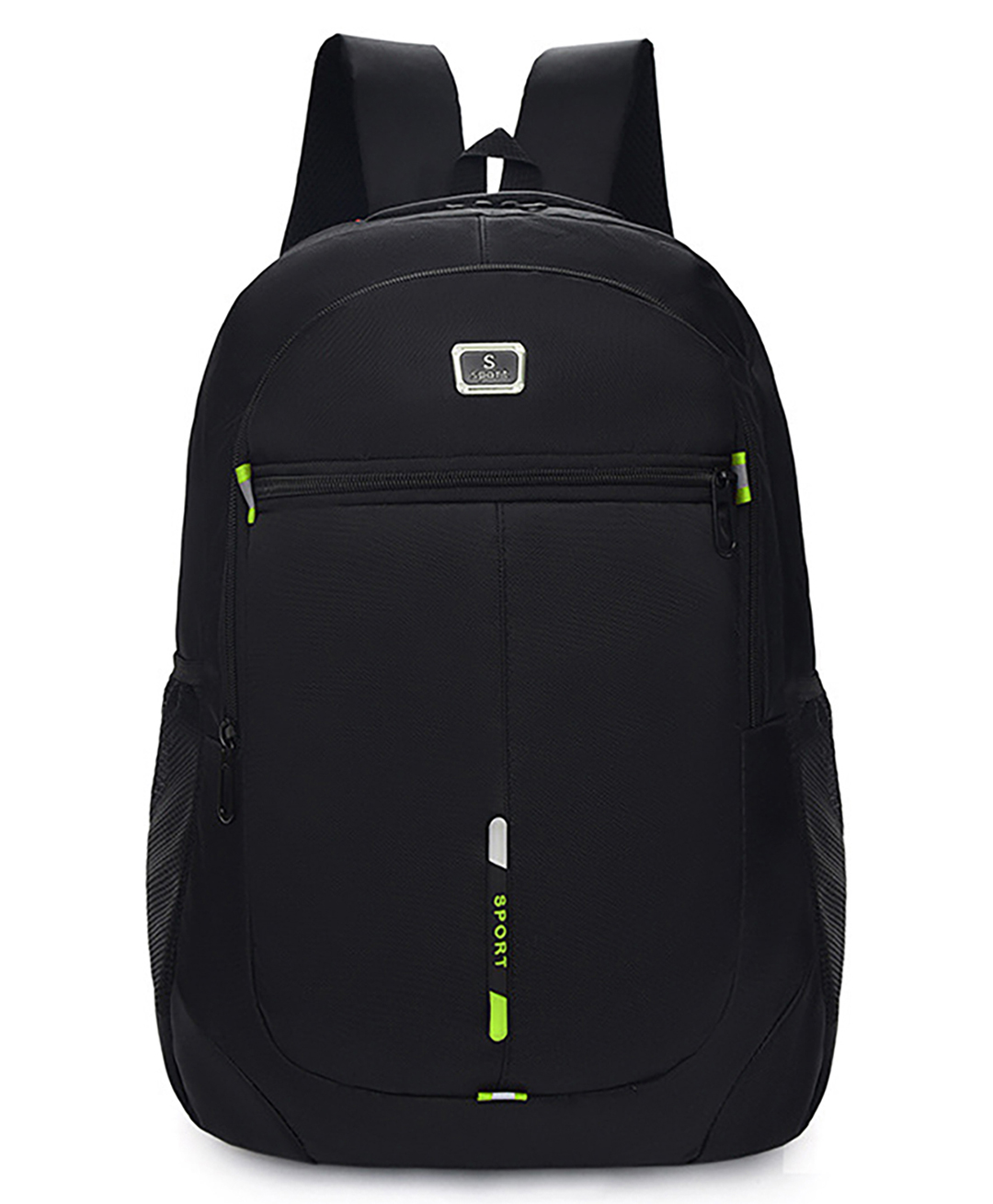 SYGA  Large Capacity Schoolbag for Middle Class School Student Backpack (Black Green)- Height 18.8 Inch-image-32