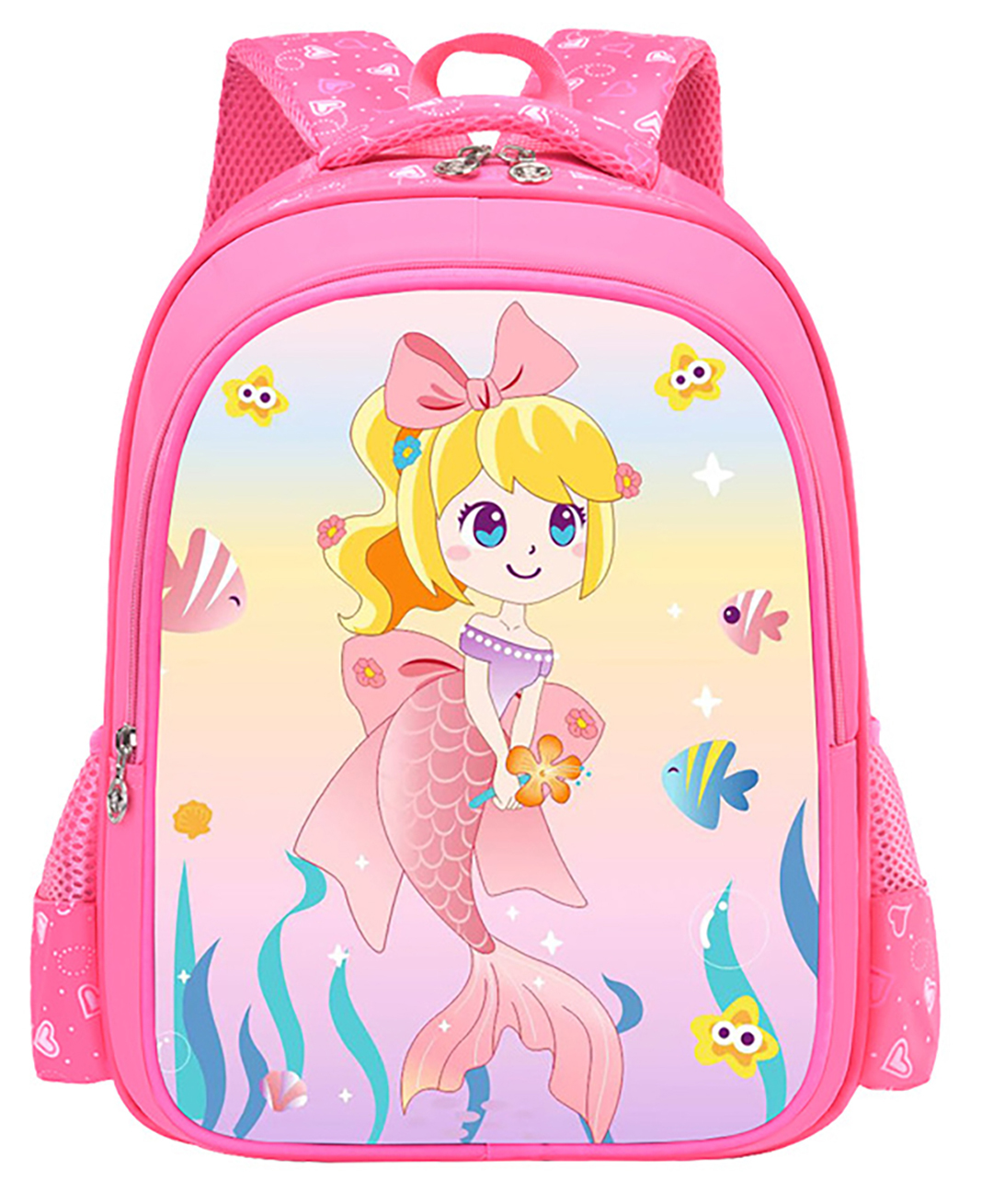 SYGA Kids Backpack,Cute Cartoon Design School Bag, Suitable for Elementary School Student (Yellow Mermaid) Height 14.9 Inch-image-15