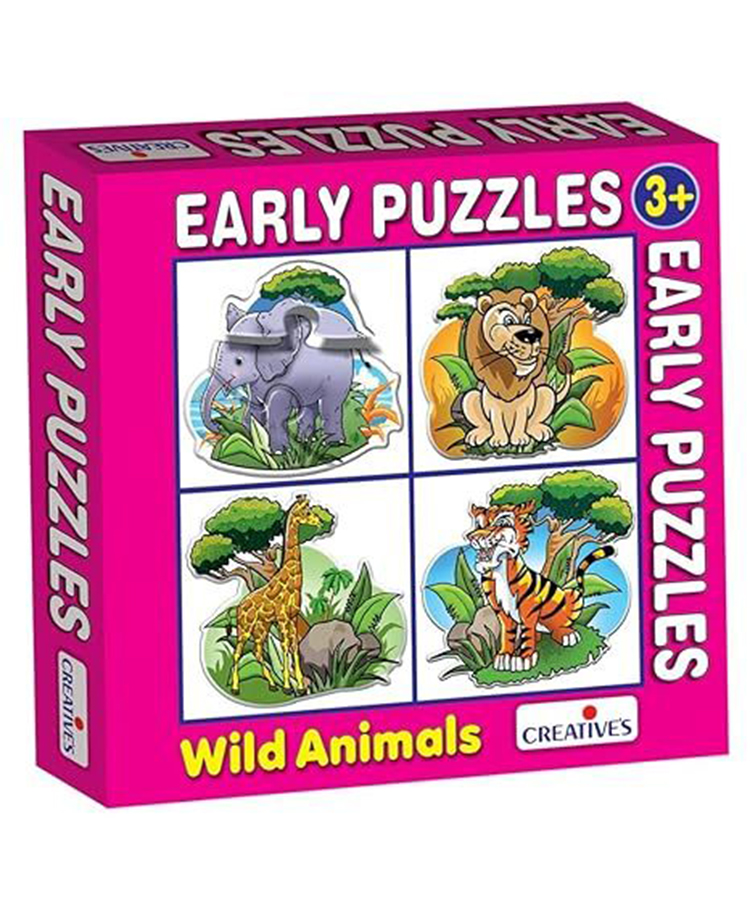 creative Early Puzzles - 4 Shaped Puzzles Wild Animals-picture-25