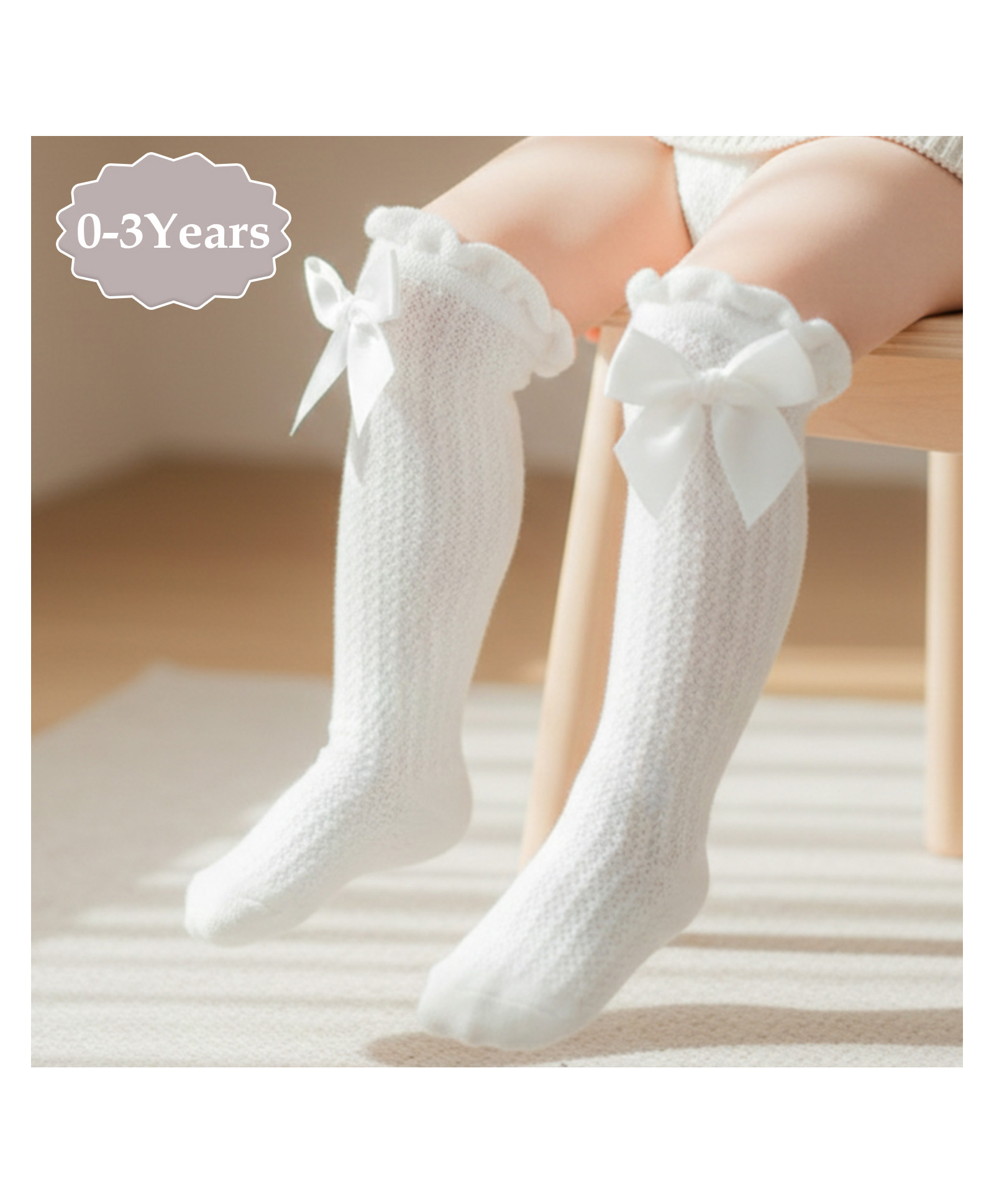 SYGA Knitted Socks - White-image-0