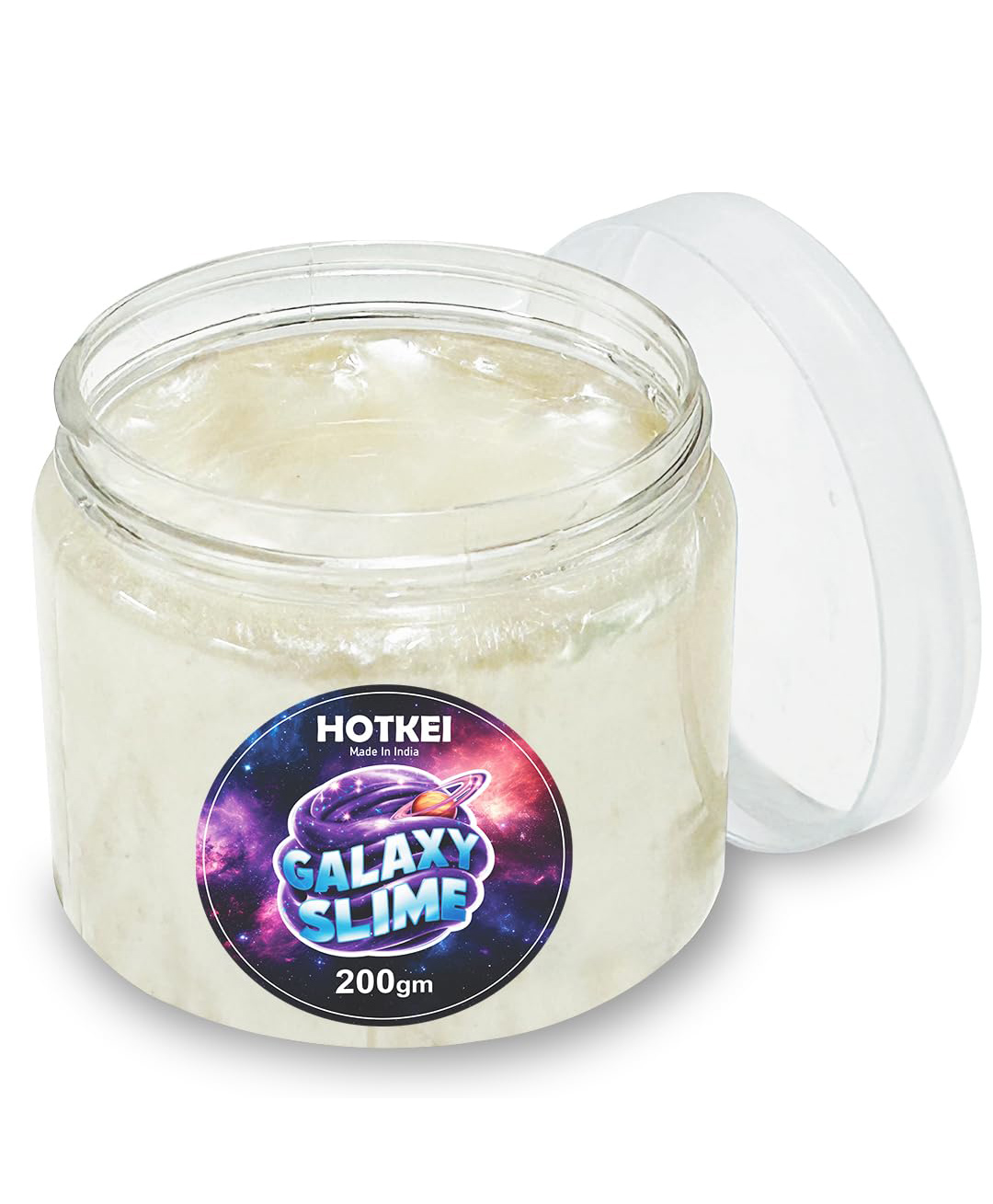 HOTKEI (200 gm) White Galaxy Slime for Kids DIY Fruit Scented Metallic Magic Toy Slimy Slime Gel Jelly Putty Art Toys Birthday Gift Box for Boys Girls 3 to 10 Years-image-24