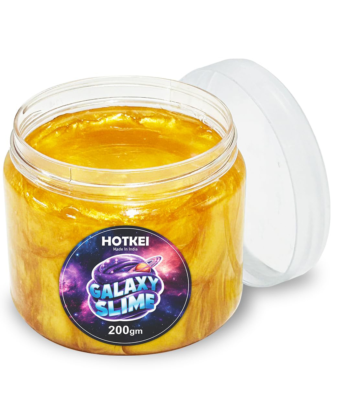 HOTKEI (200 g) Gold Galaxy Slime for Kids DIY Fruit Scented Metallic Magic Toy Slimy Slime Gel Jelly Putty Art Toys Birthday Gift Box for Boys Girls 3 Years+-image-46