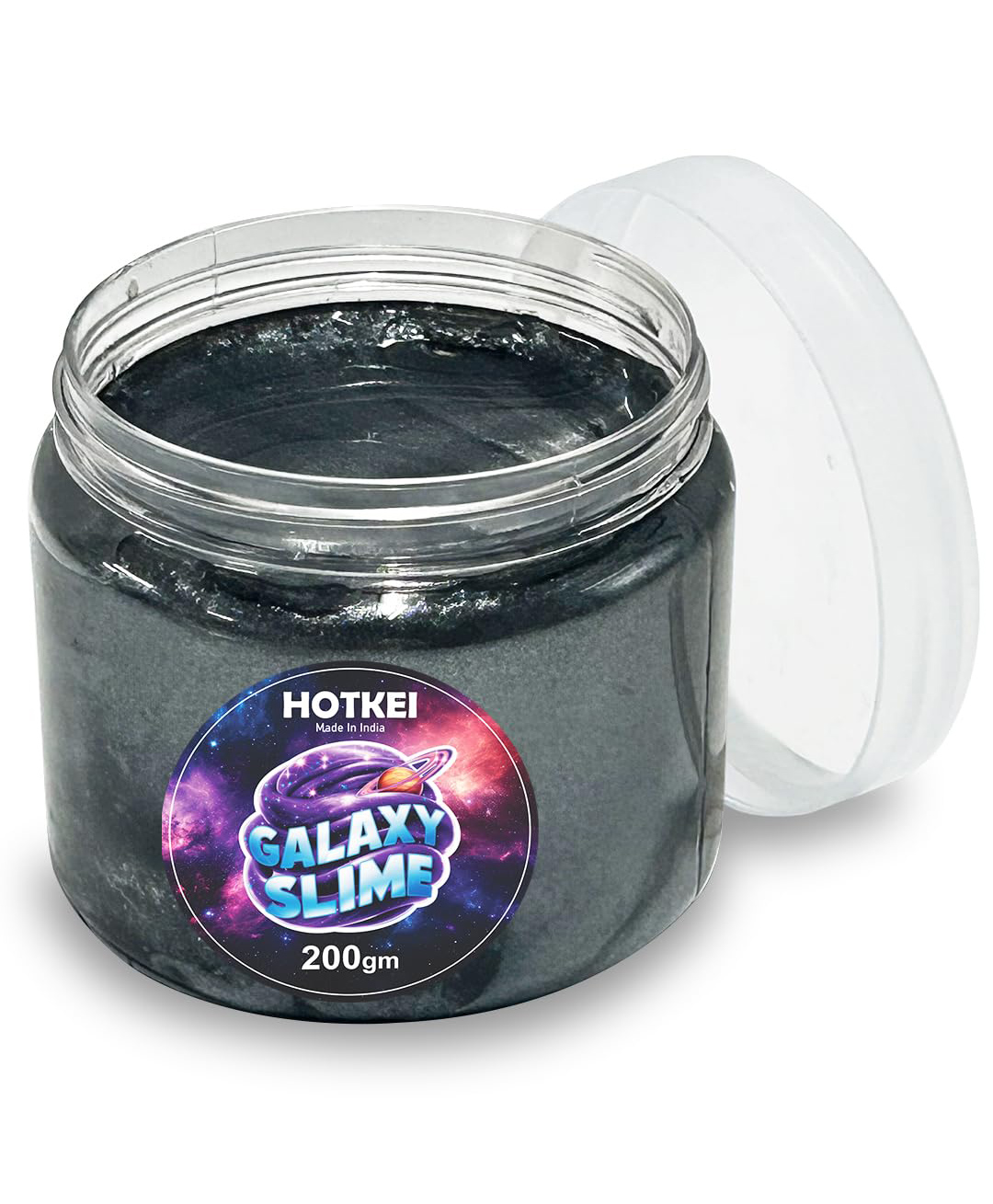 HOTKEI (200 gm) Black Galaxy Slime for Kids DIY Fruit Scented Metallic Magic Toy Slimy Slime Gel Jelly Putty Art Toys Birthday Gift Box for Boys Girls 3 to 10 Years-image-23