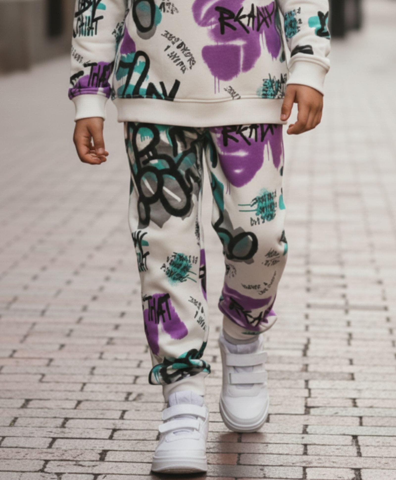 Anthrilo Fleece Ready For That Text Printed Warm Joggers - White-picture-13