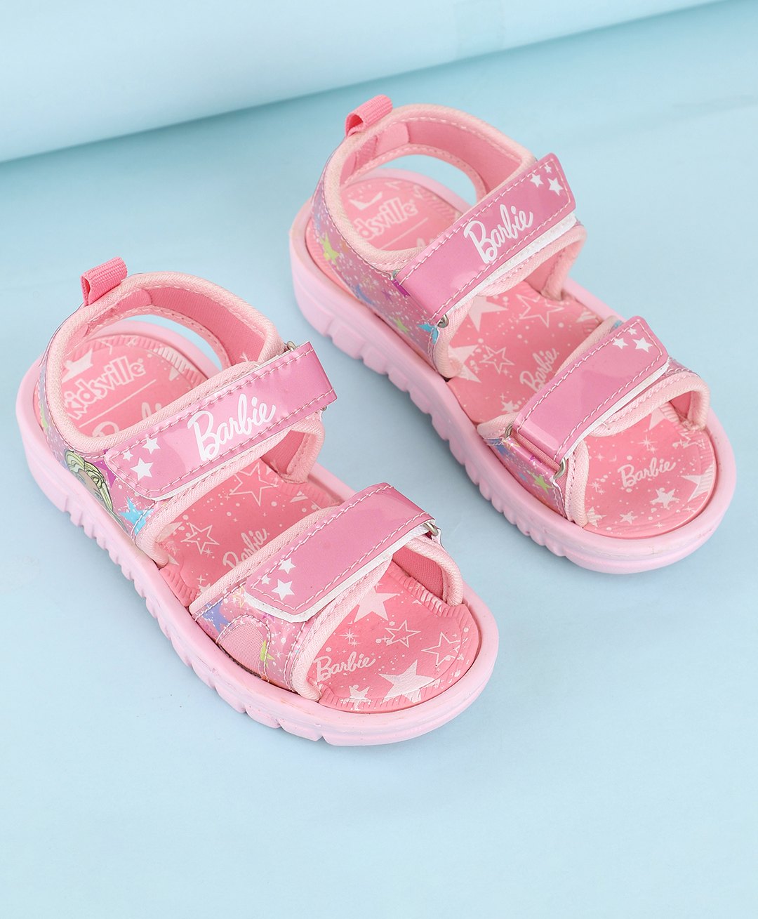 Kidsville Mattel Featuring Barbie Printed Sandals - Pink-image-46