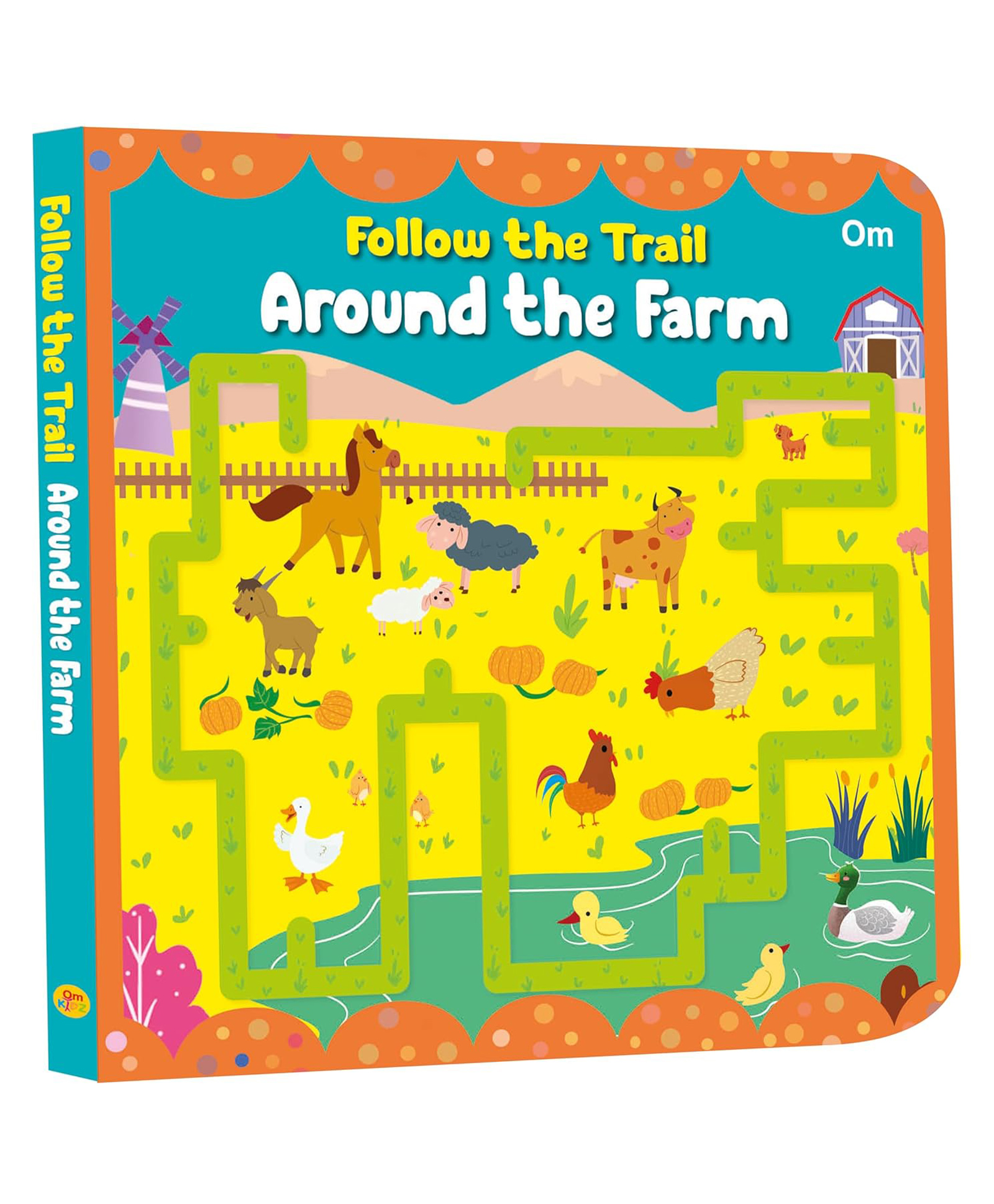 Board Book: Follow the Trail Around the Farm- Activity Book for Children-image-37